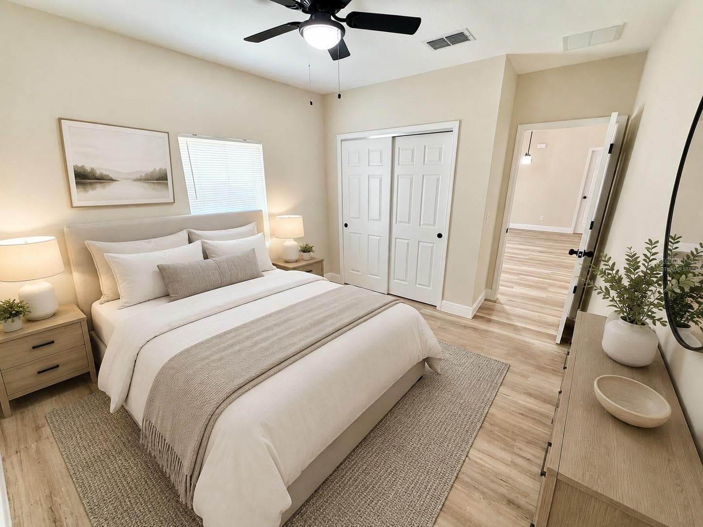 Bedroom 1 Virtually Staged - 17229 SW 42ND TER, OCALA
