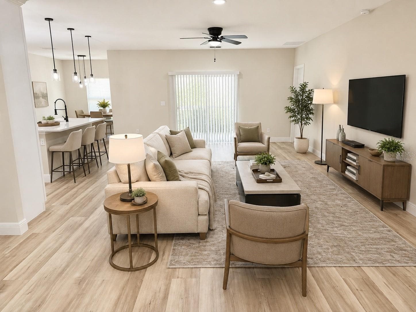 Living Room Virtually Staged - 17229 SW 42ND TER, OCALA
