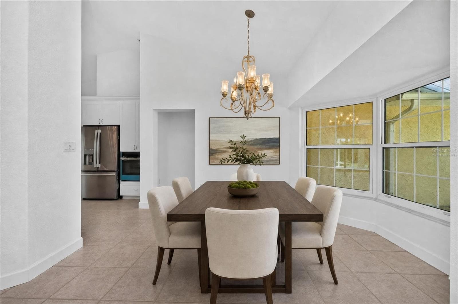 Virtually staged dining room - 200 S OXFORD DR, ENGLEWOOD