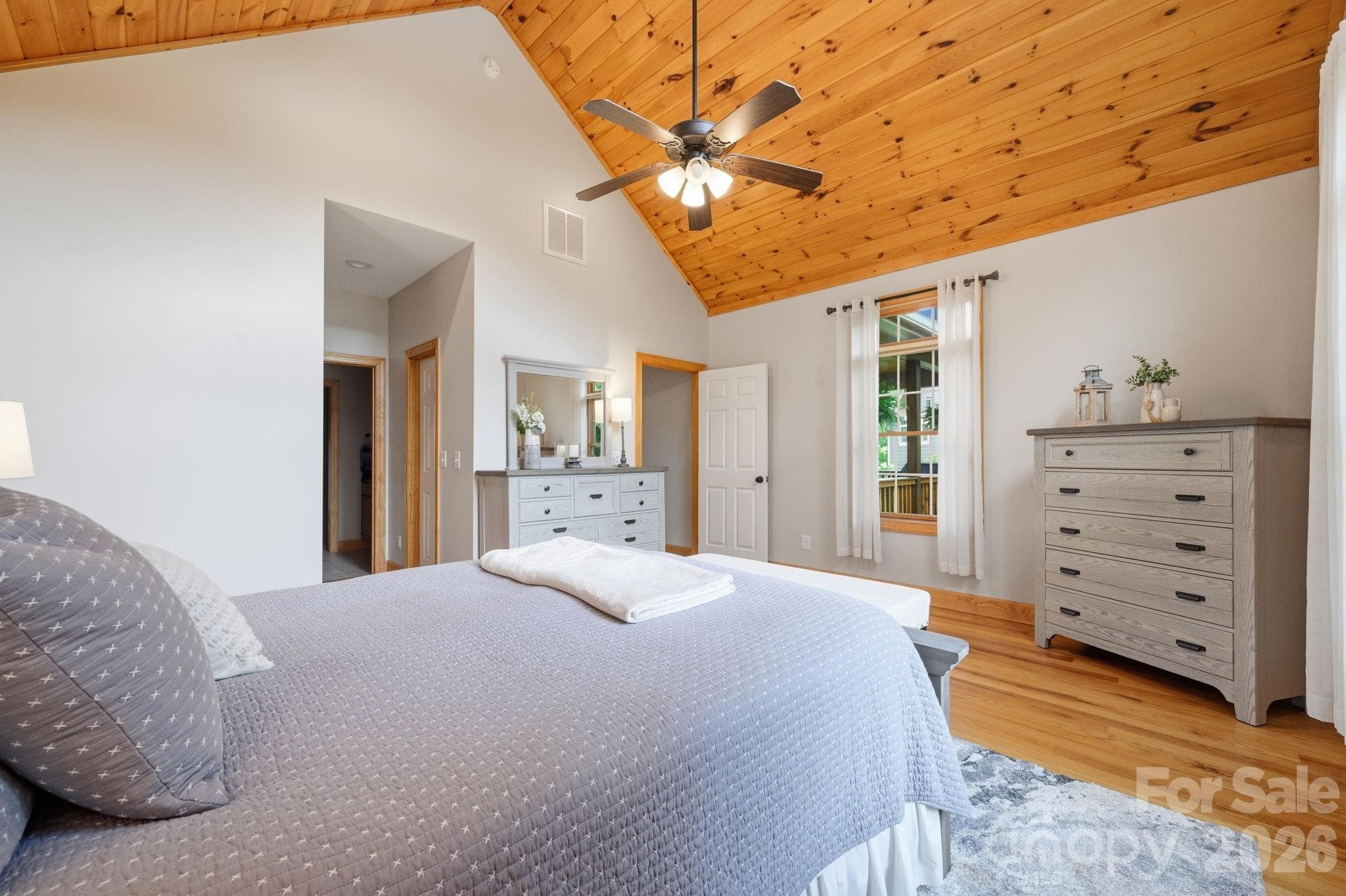 Main Level Primary Suite with three walk-in closets - 172 Whispering Streams Court, Fleetwood
