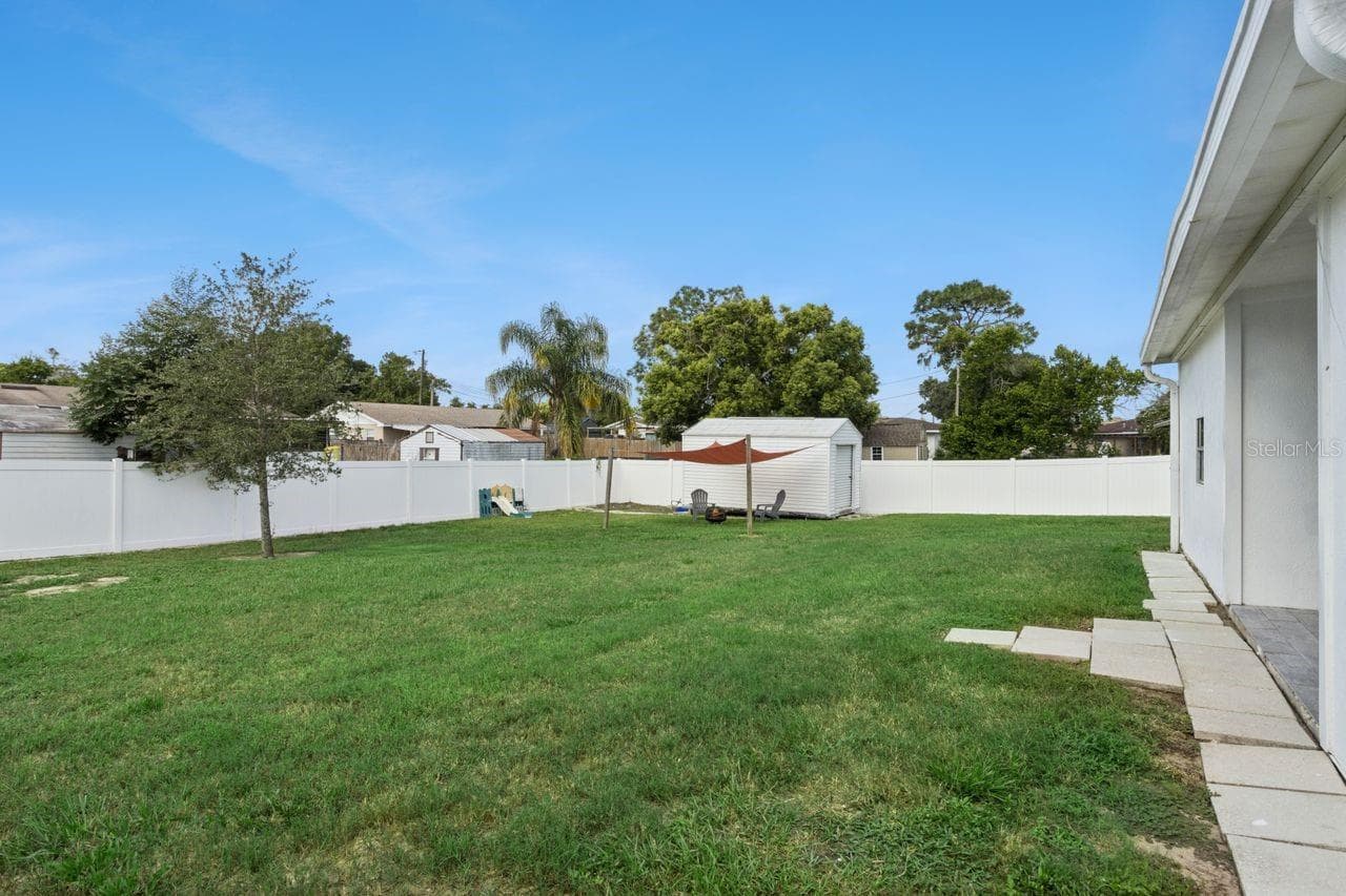 Fenced backyard with storage shed 10 x 16 shed - 220 ALDO DR, BABSON PARK