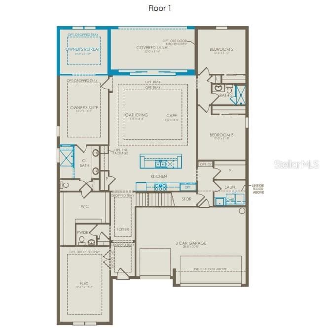 Floor Plan - Floor One - 289 CRYSTAL WOOD DRIVE, WINTER GARDEN