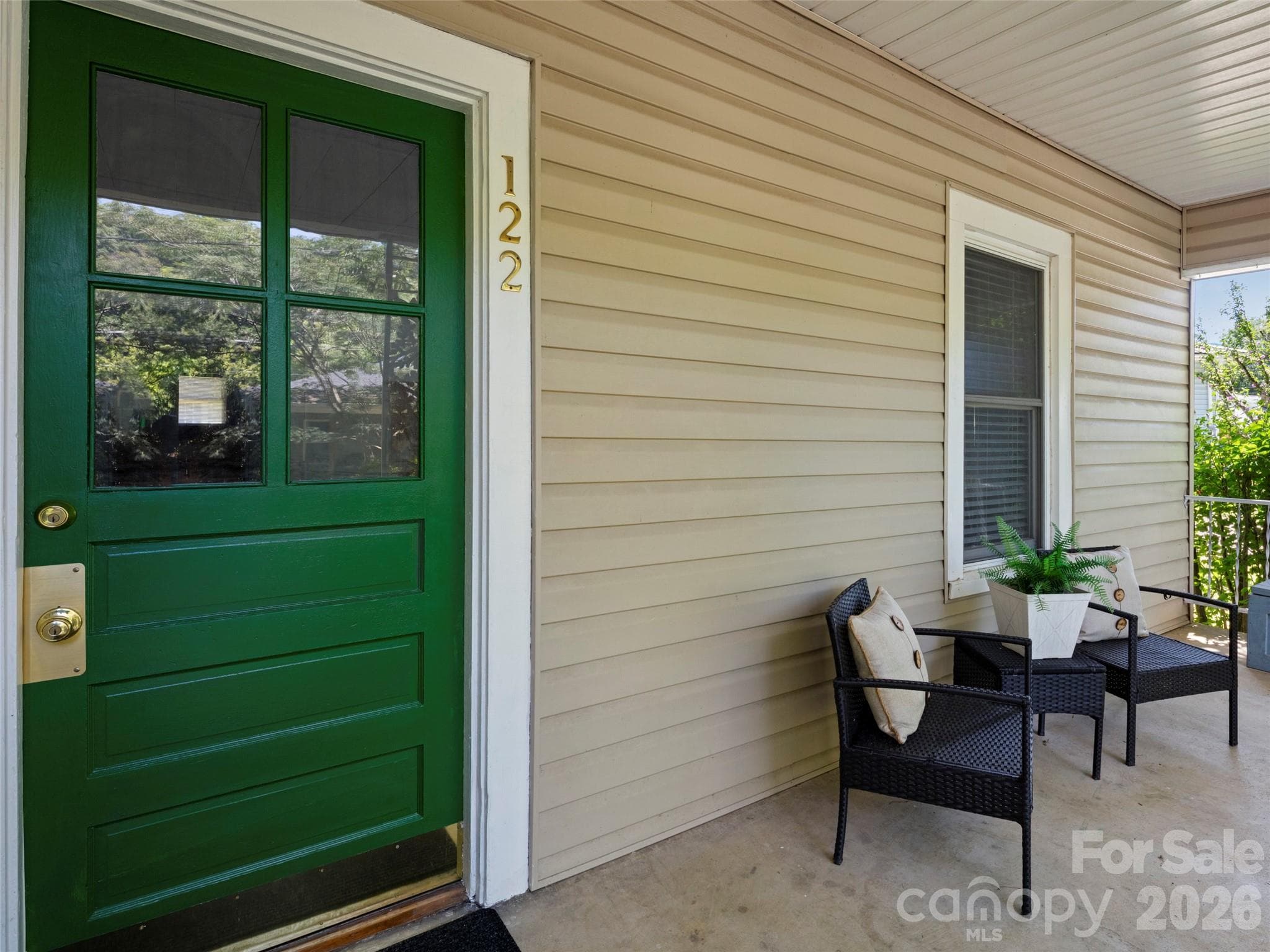 Inviting front porch - 122 Edwards Avenue, Swannanoa