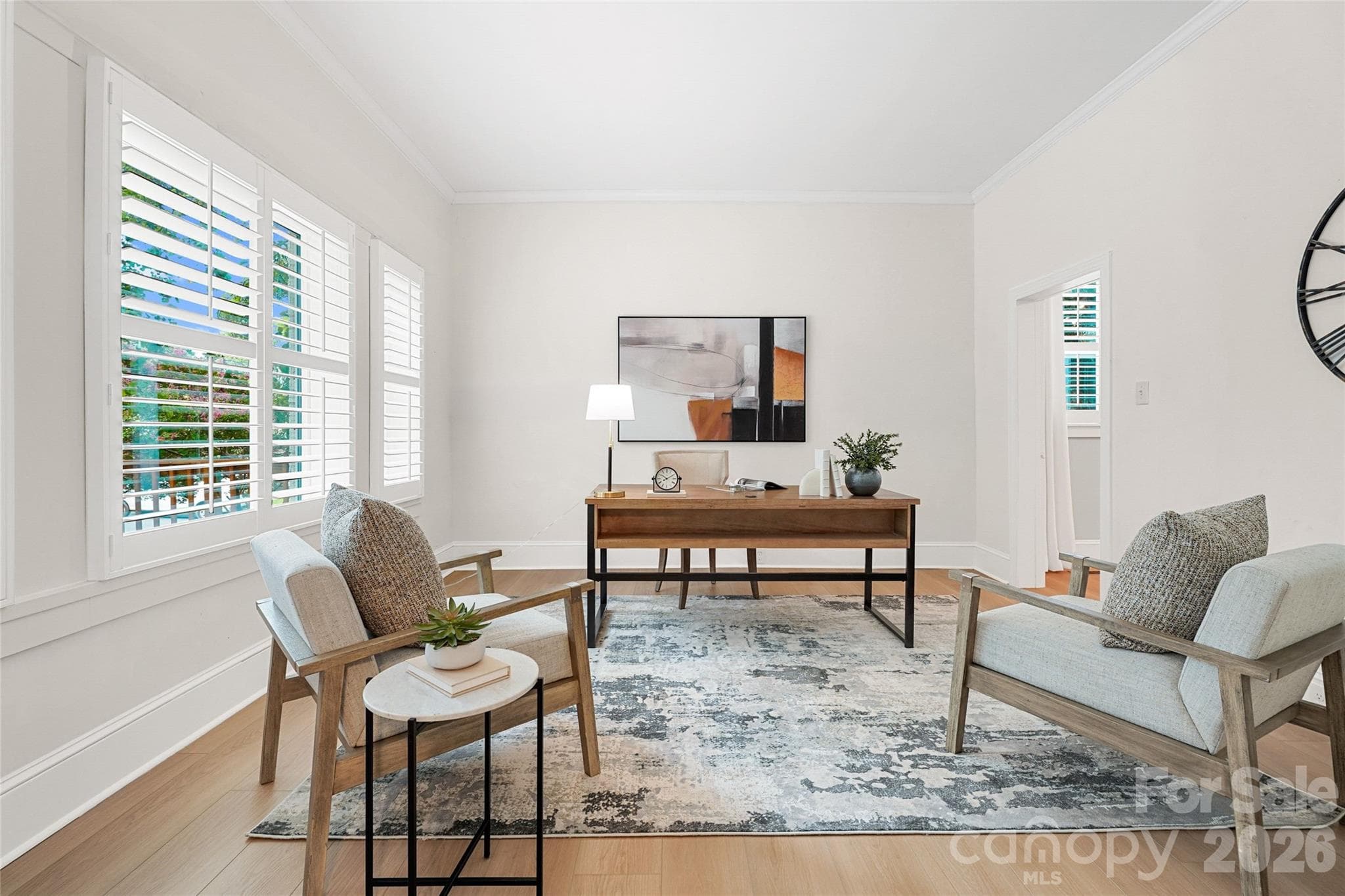 Home office offers a quiet space to work from home. - Charlotte
