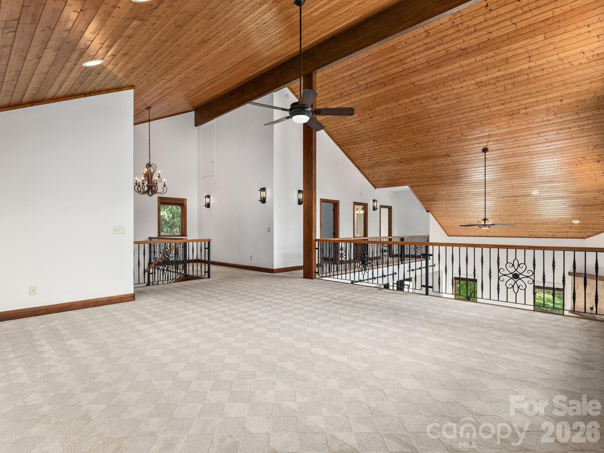 Upper Level Loft area. View to two bedrooms and full bathroom. - 248 Wisdom Cove Road, Flat Rock