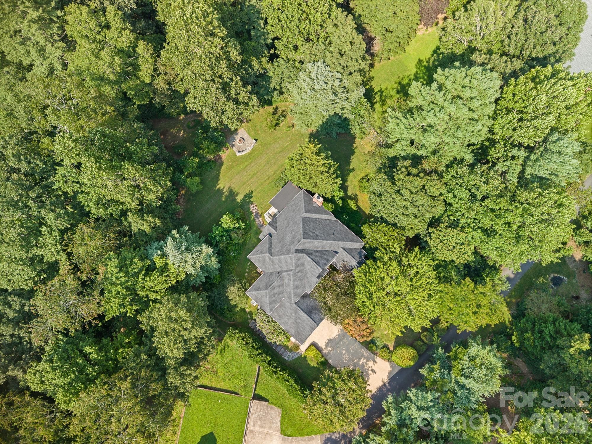 Aerial of home/yard - 210 Clear Vista Circle, Asheville