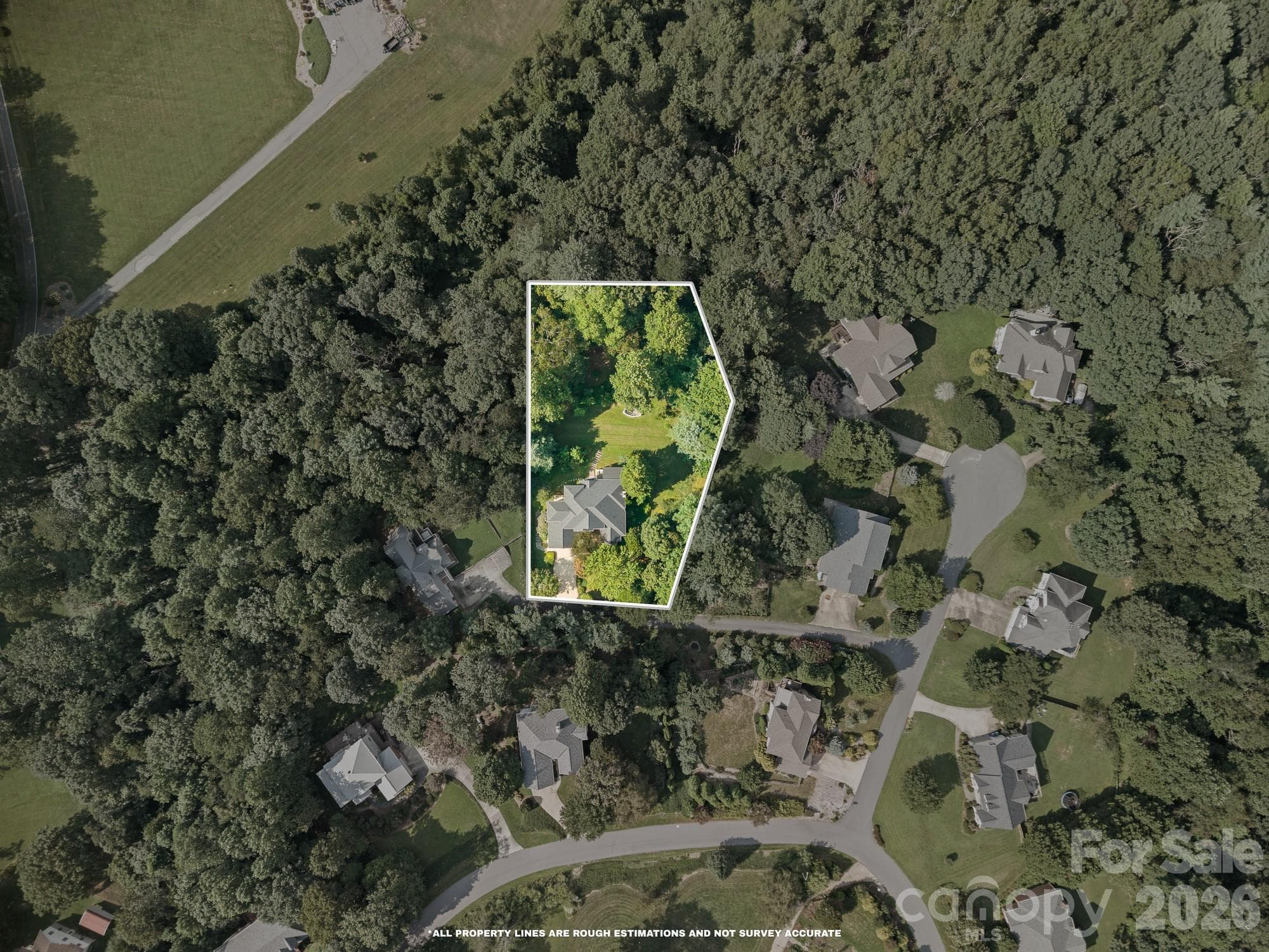 Property Lot Lines - 210 Clear Vista Circle, Asheville