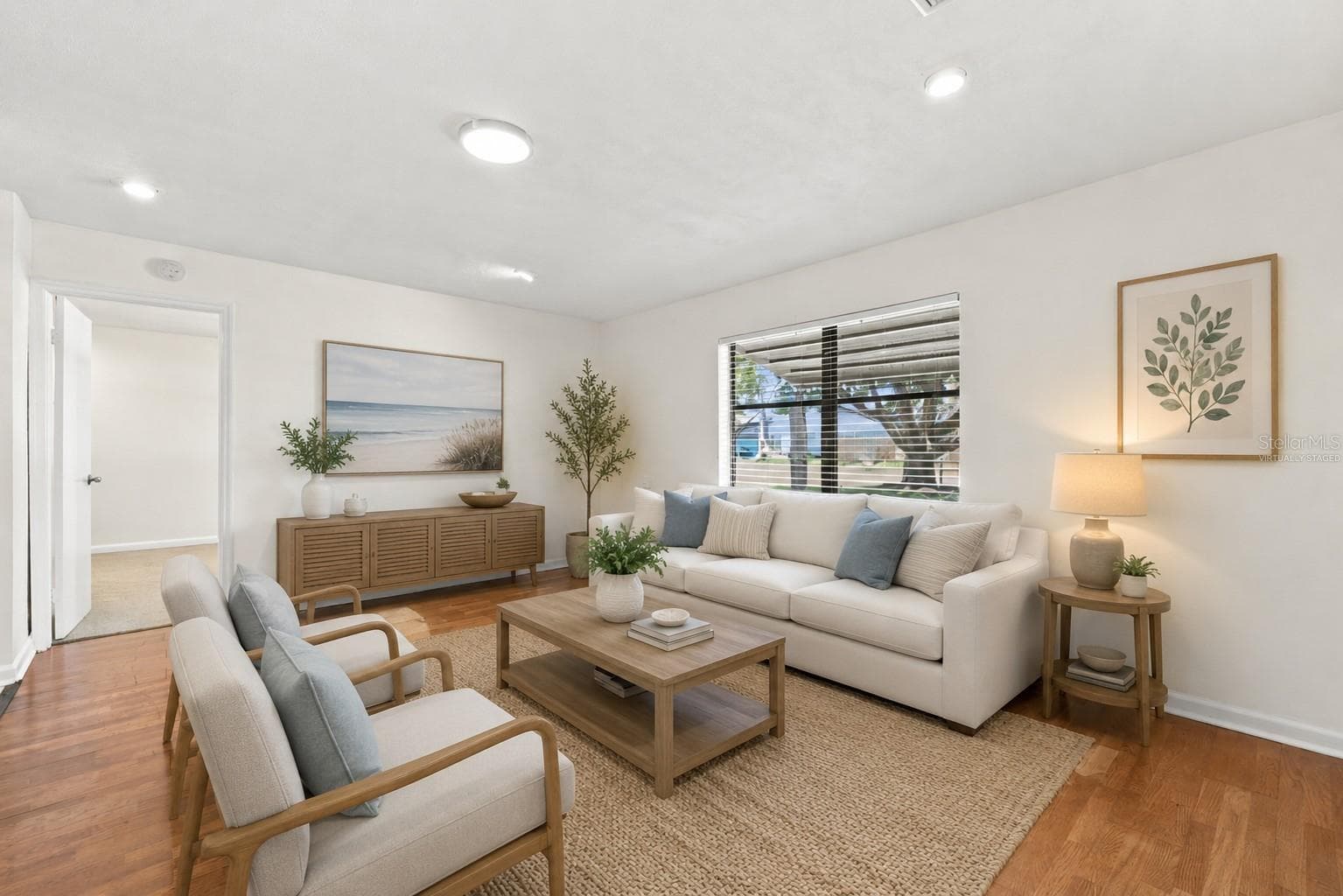 Virtually Staged Living Room - 7810 CHAPEL AVE, PORT RICHEY