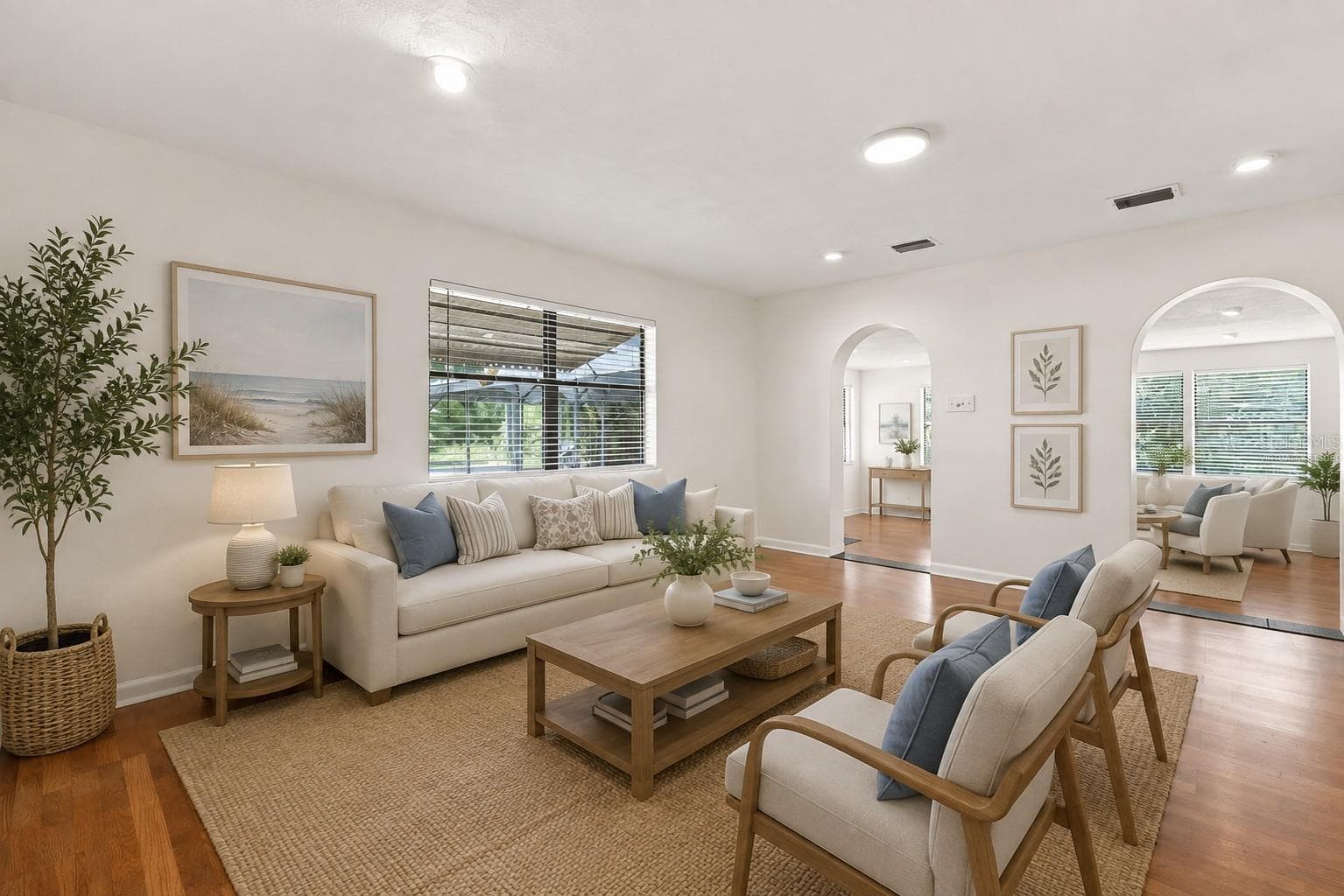 Virtually Staged Living Room - 7810 CHAPEL AVE, PORT RICHEY