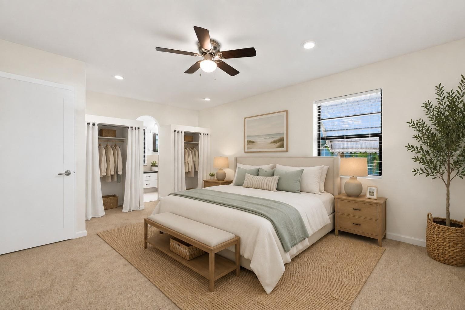 Virtually Staged Primary Bedroom - 7810 CHAPEL AVE, PORT RICHEY