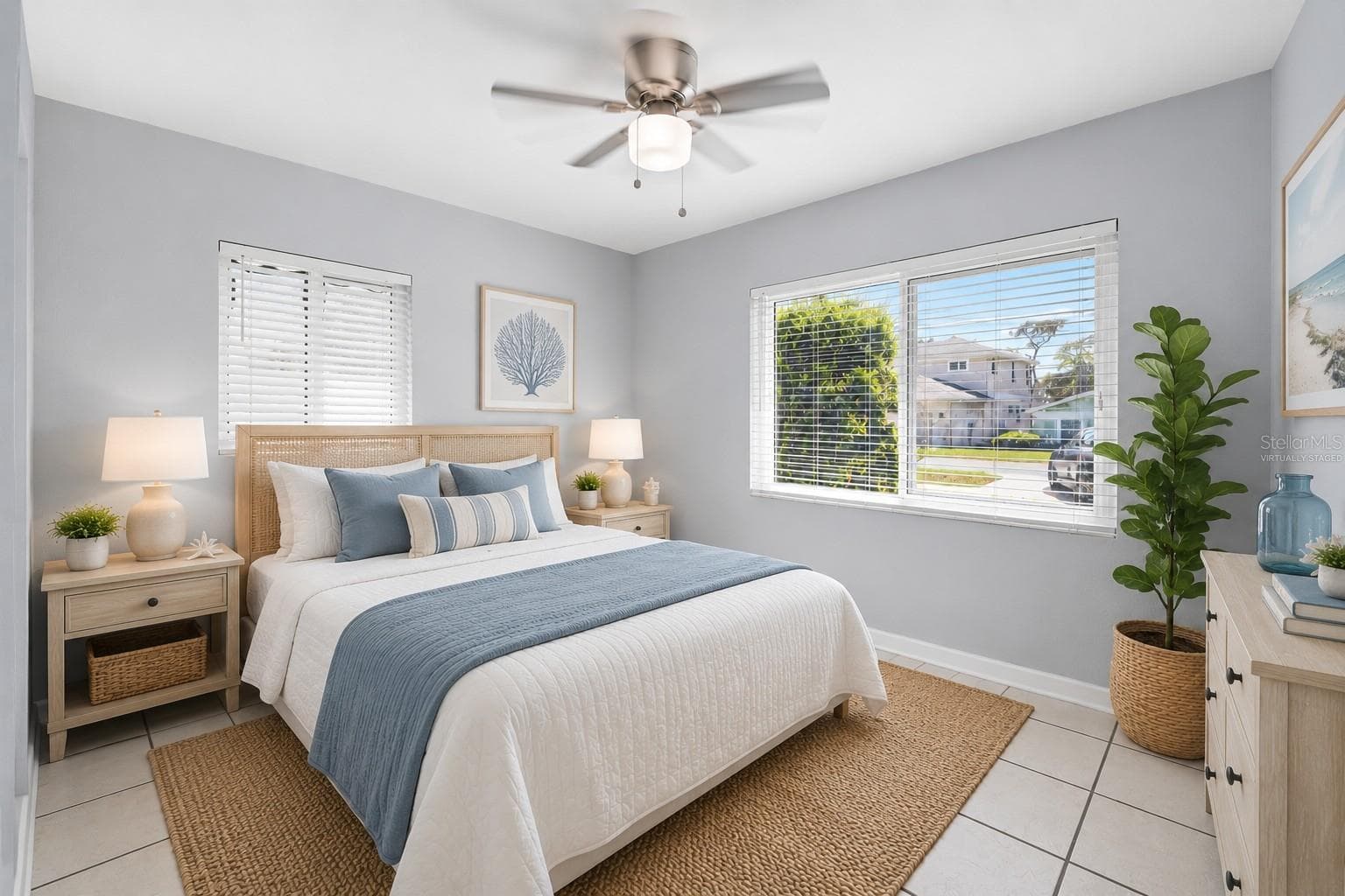Virtually Staged Guest Bedroom - 605 S FLORIDA AVE, TARPON SPRINGS