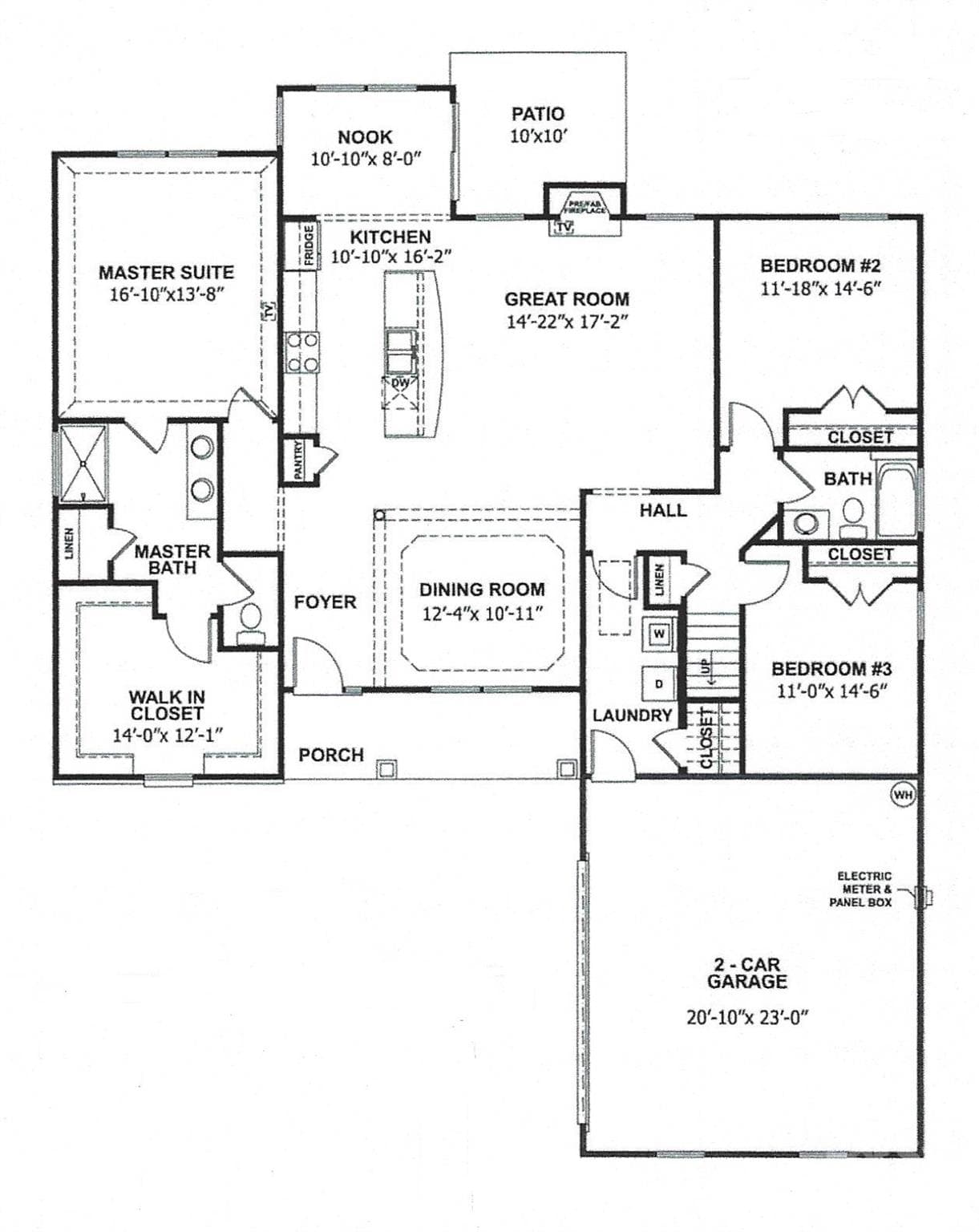 Main Level Std Floor Plan - 265 Corrie Ann Drive, Concord