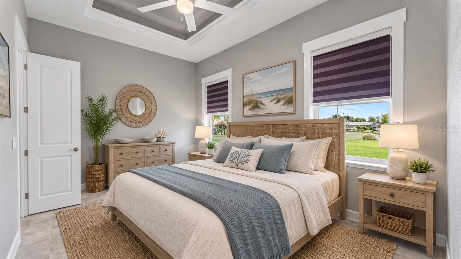 Bedroom with large walk in closet - This photo has been virtually staged. - 3220 FISH HAWK DR, POLK CITY