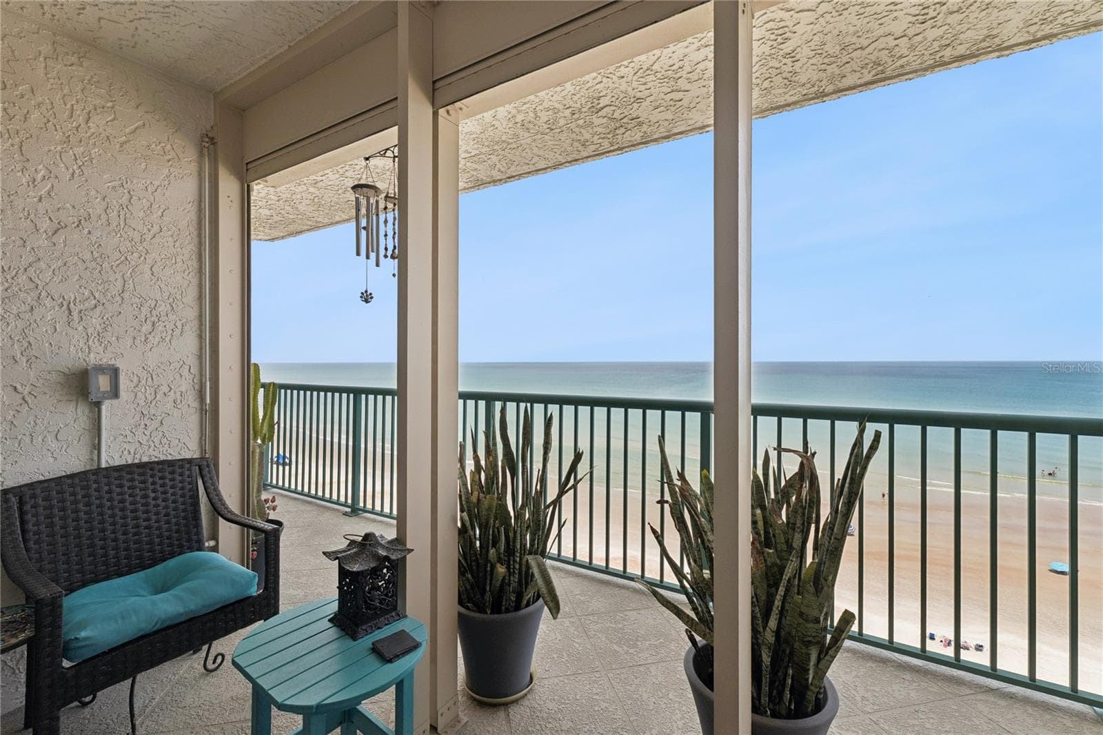 Balcony from Family Room - 2055 S ATLANTIC AVE #705, DAYTONA BEACH SHORES