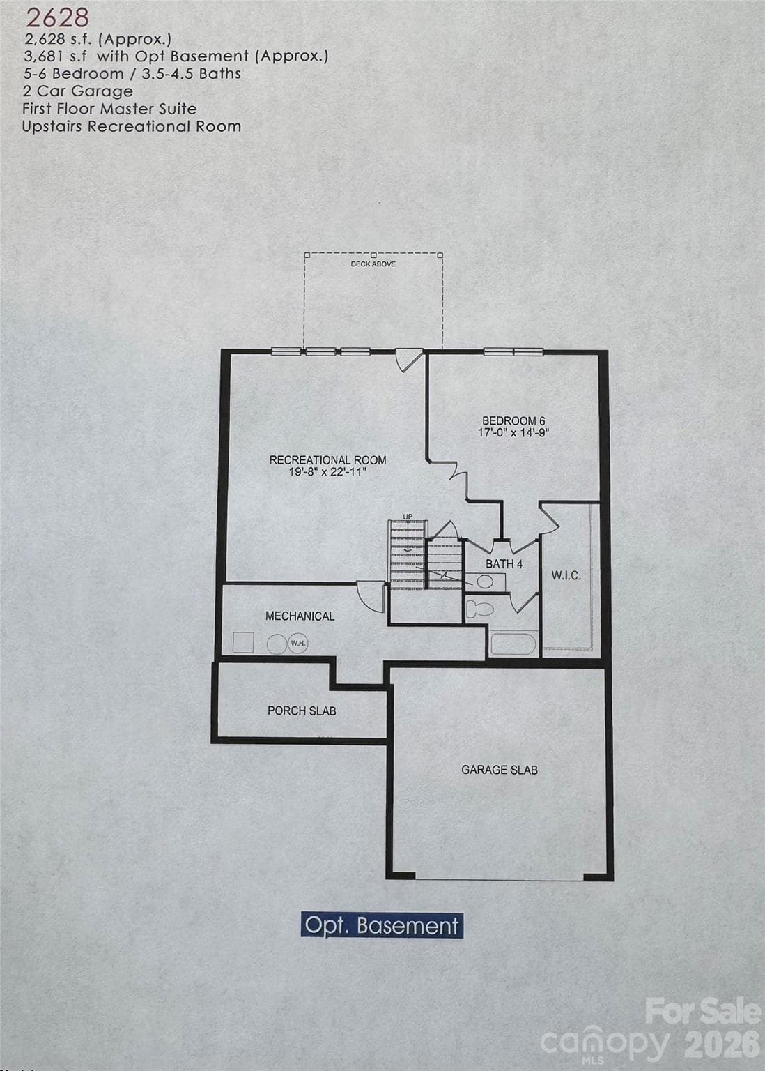 Floor Plan - Basement - 133 Kerr Walk Drive, Statesville