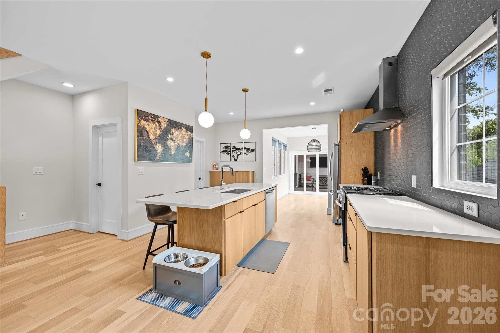 Kitchen from living - 3020 Cobbs Hill Road, Charlotte