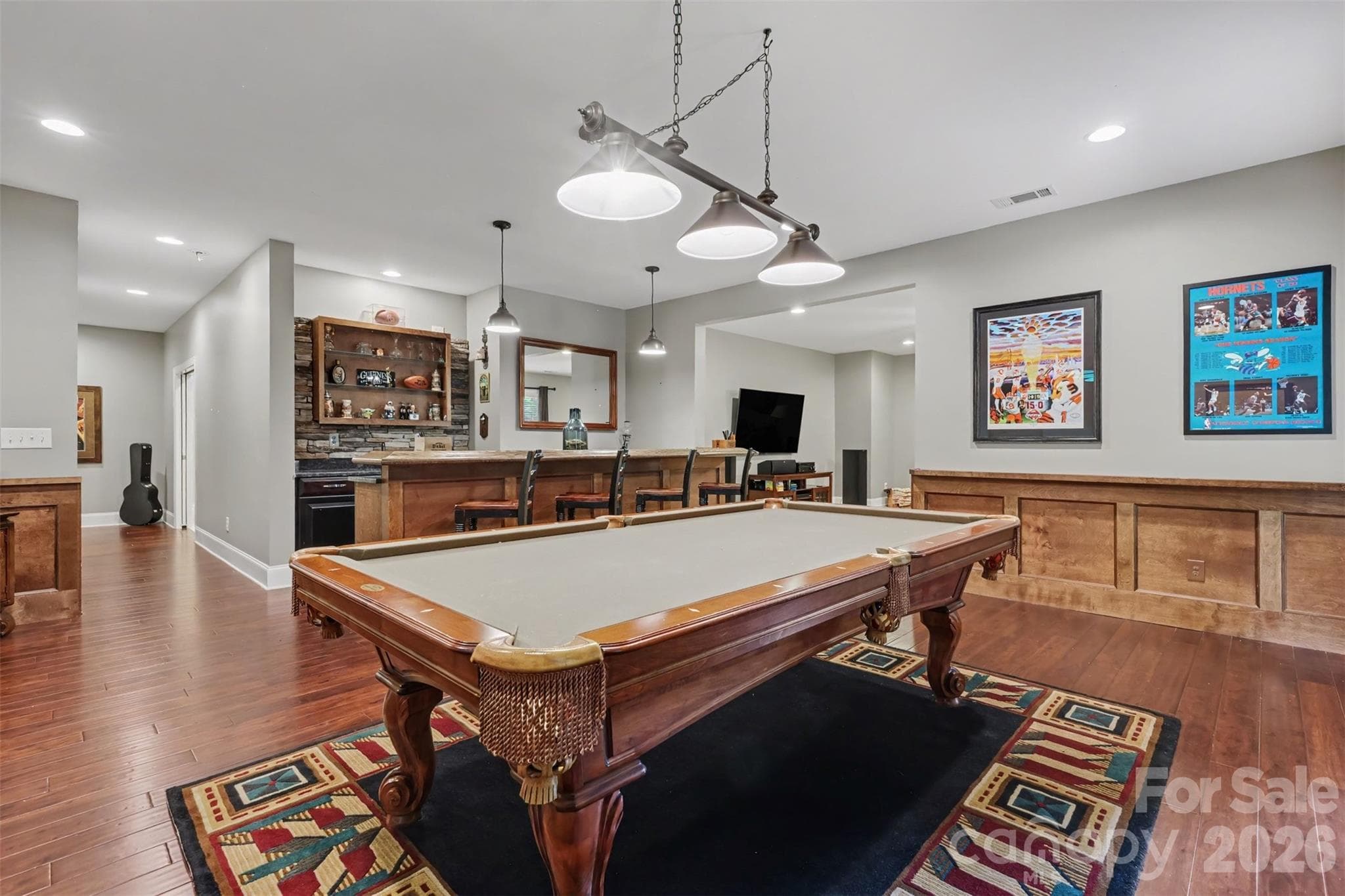 Basement Bar/Pool Table - 4004 Widgeon Way, Waxhaw