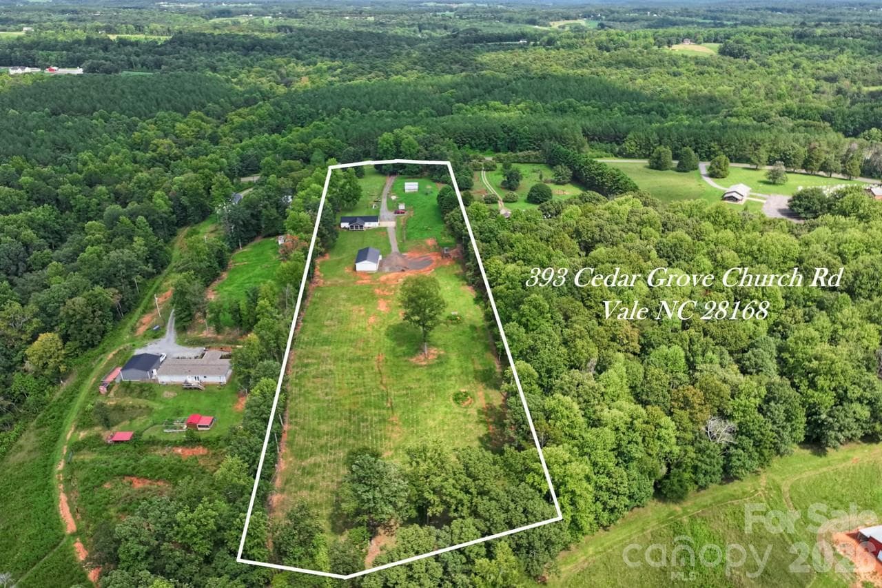 Over head drone view - 393 Cedar Grove Church Road, Vale