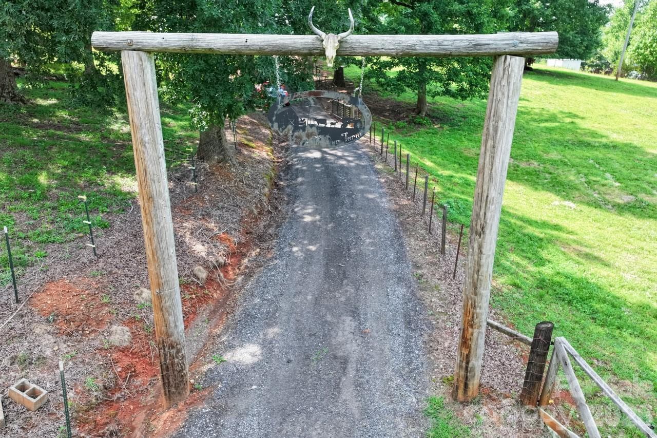 Entrance to property - electric gate - 393 Cedar Grove Church Road, Vale