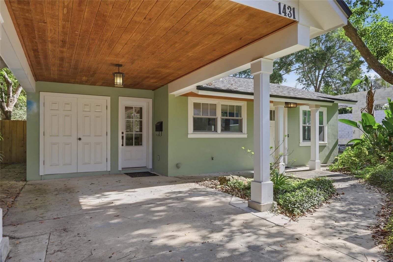 covered car port with storage - 1431 PALM AVE, WINTER PARK