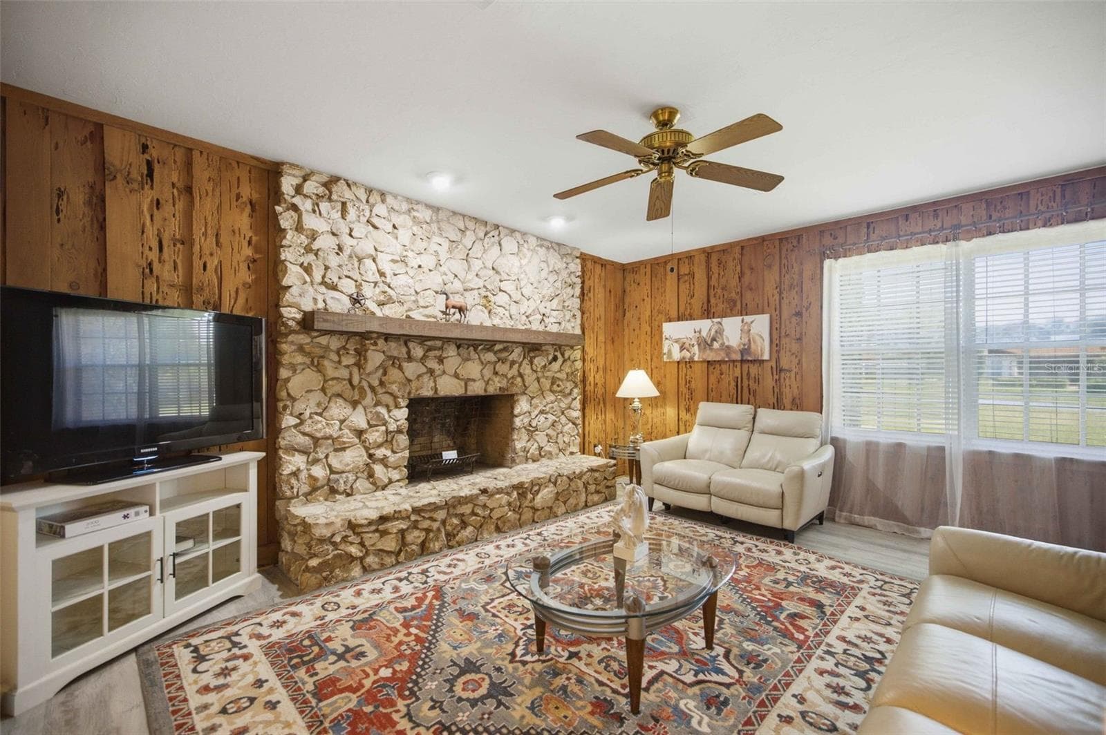 Stone Fireplace - 2830 SW 37TH DR, OCALA