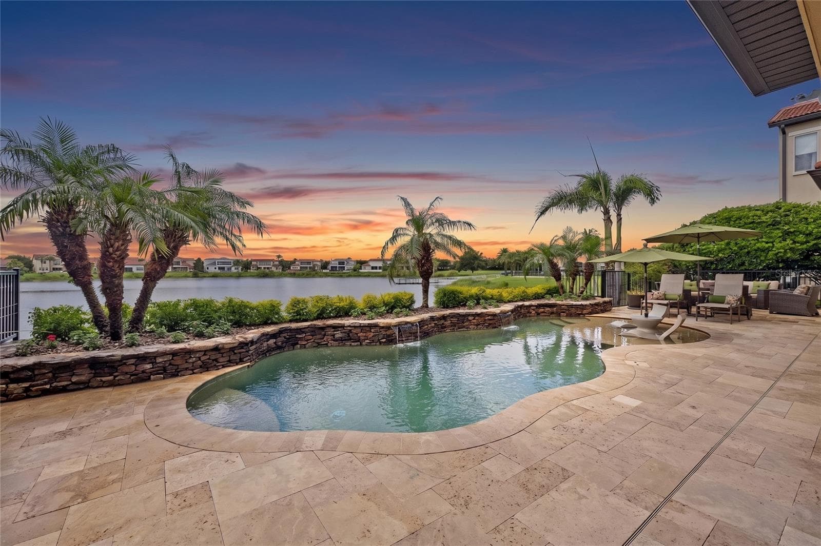Pool Sunset - 15475 SHOREBIRD LN, WINTER GARDEN