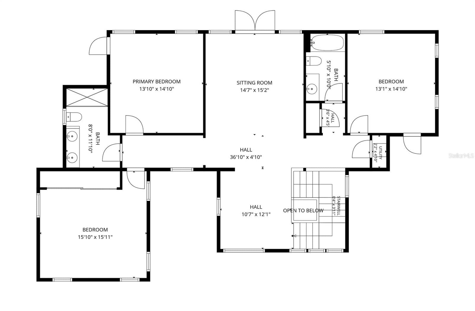 Floor Plan, Second Level - 15475 SHOREBIRD LN, WINTER GARDEN