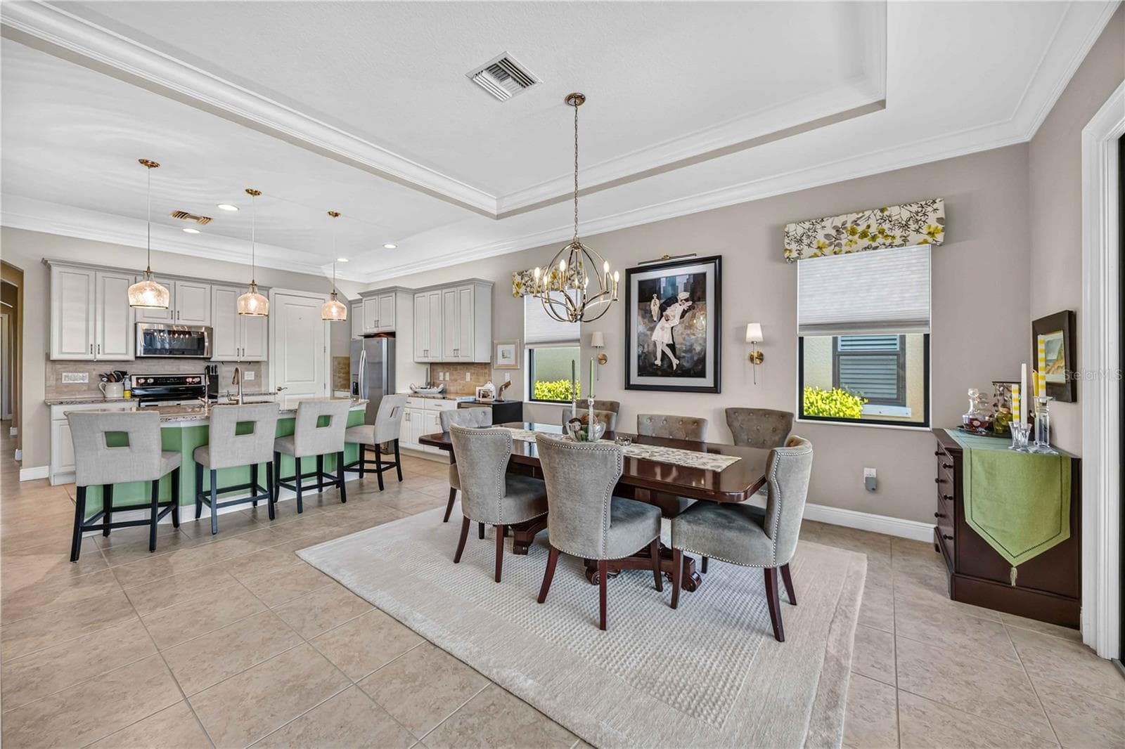 Open concept dining room to living room - 24232 GALLBERRY DR, VENICE