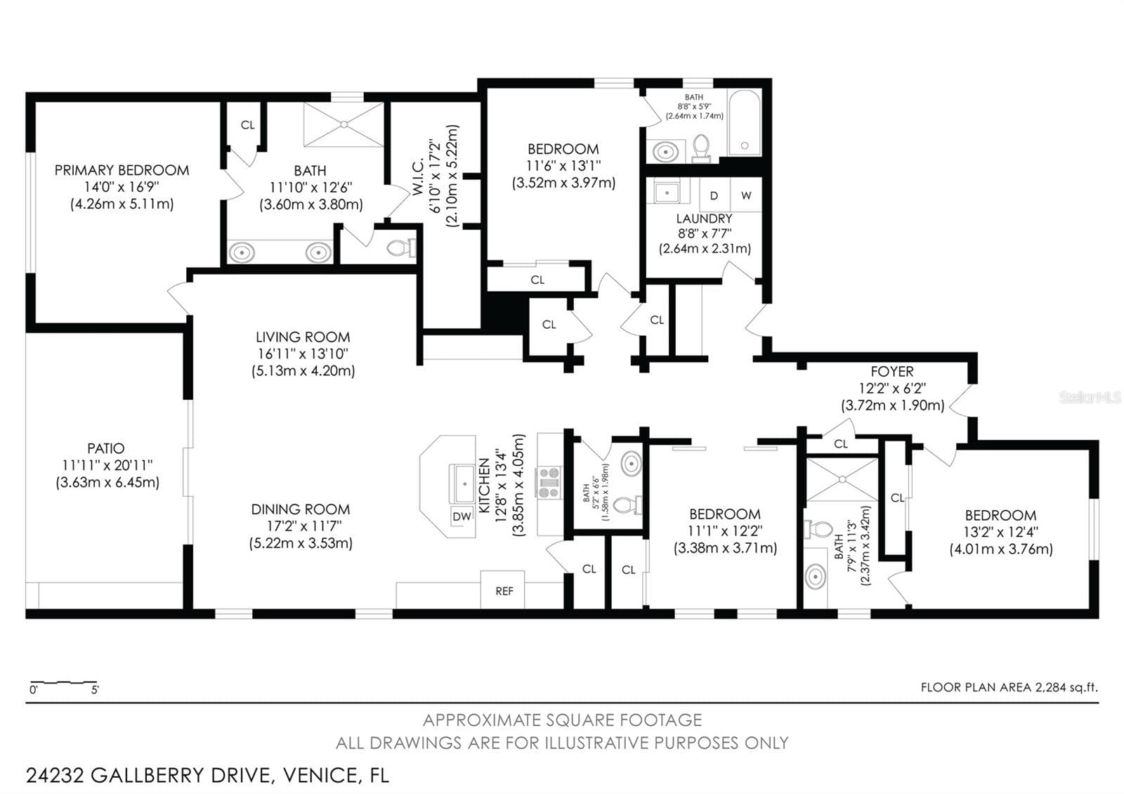 Floor Plan of Gallberry Drive. - 24232 GALLBERRY DR, VENICE