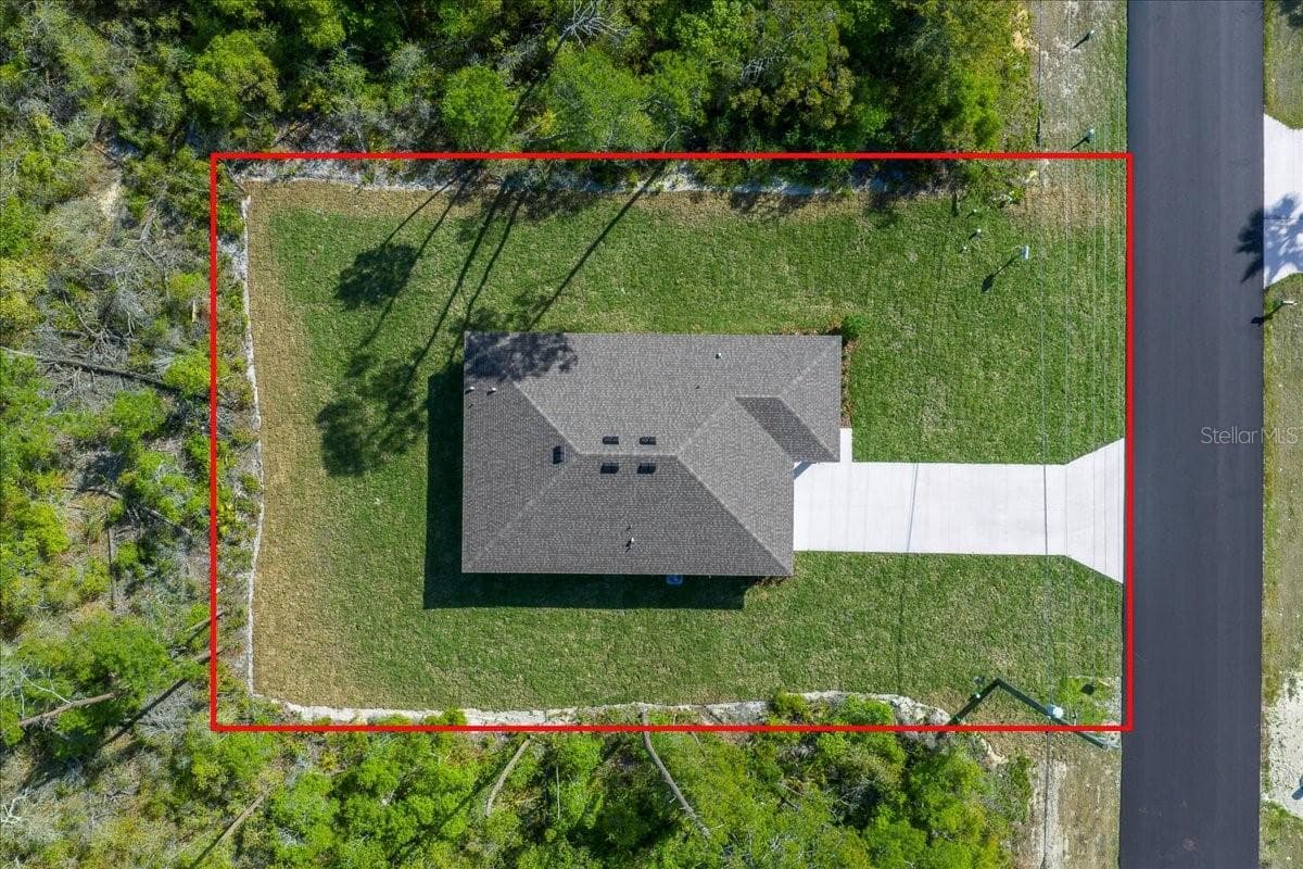 Aerial View of Property and Lot - 6241 FREEPORT DR, SPRING HILL