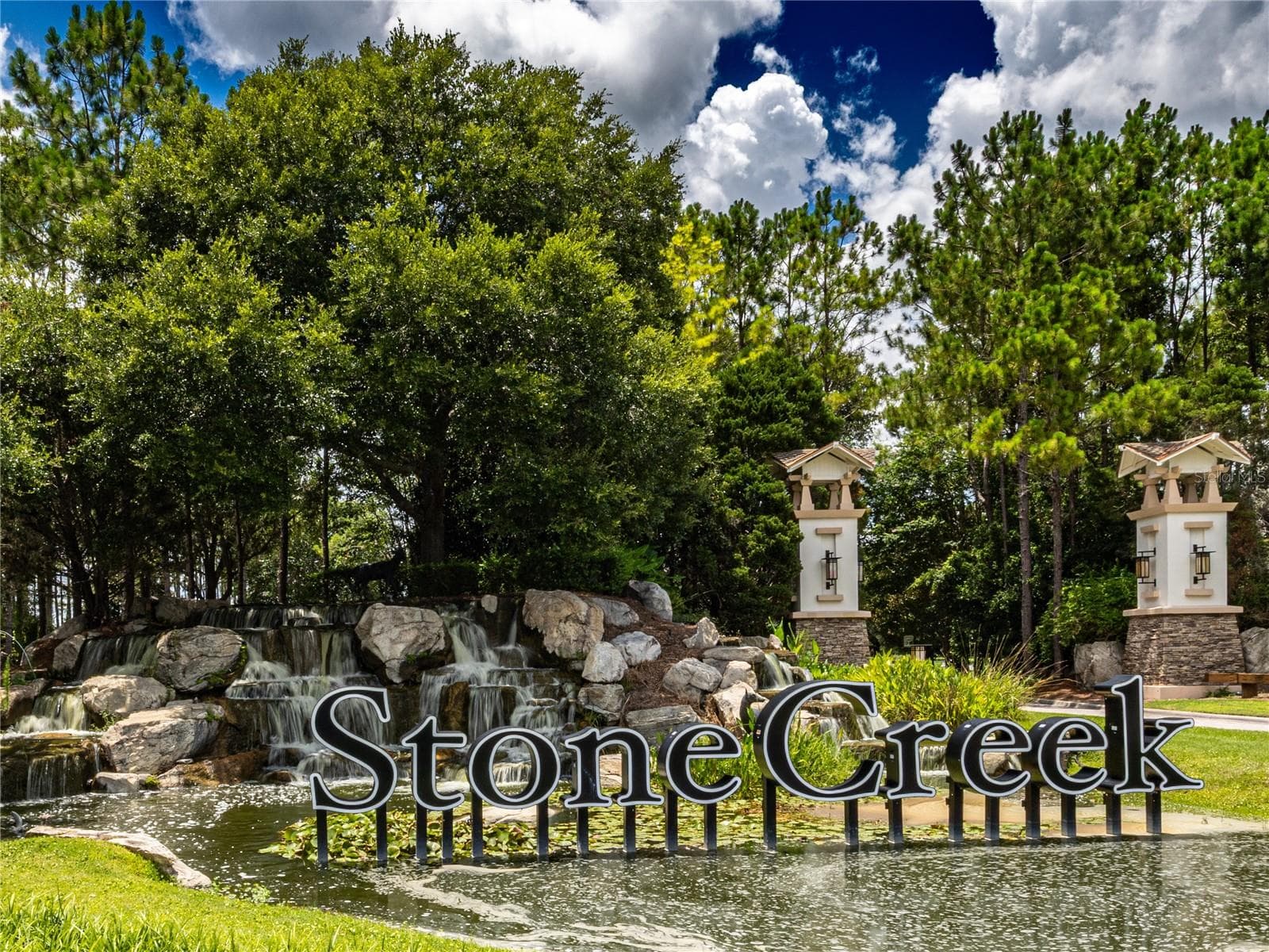 Stone Creek entrance waterfall - 9457 SW 66TH LOOP, OCALA