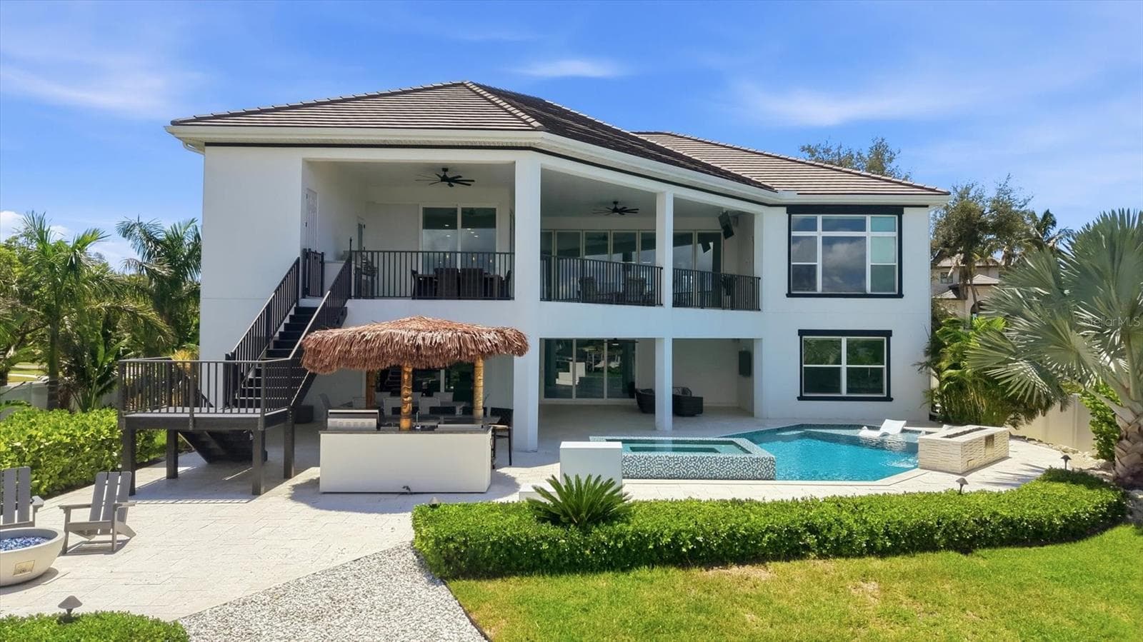 Back Elevation - 387 S SHORE DR, SARASOTA