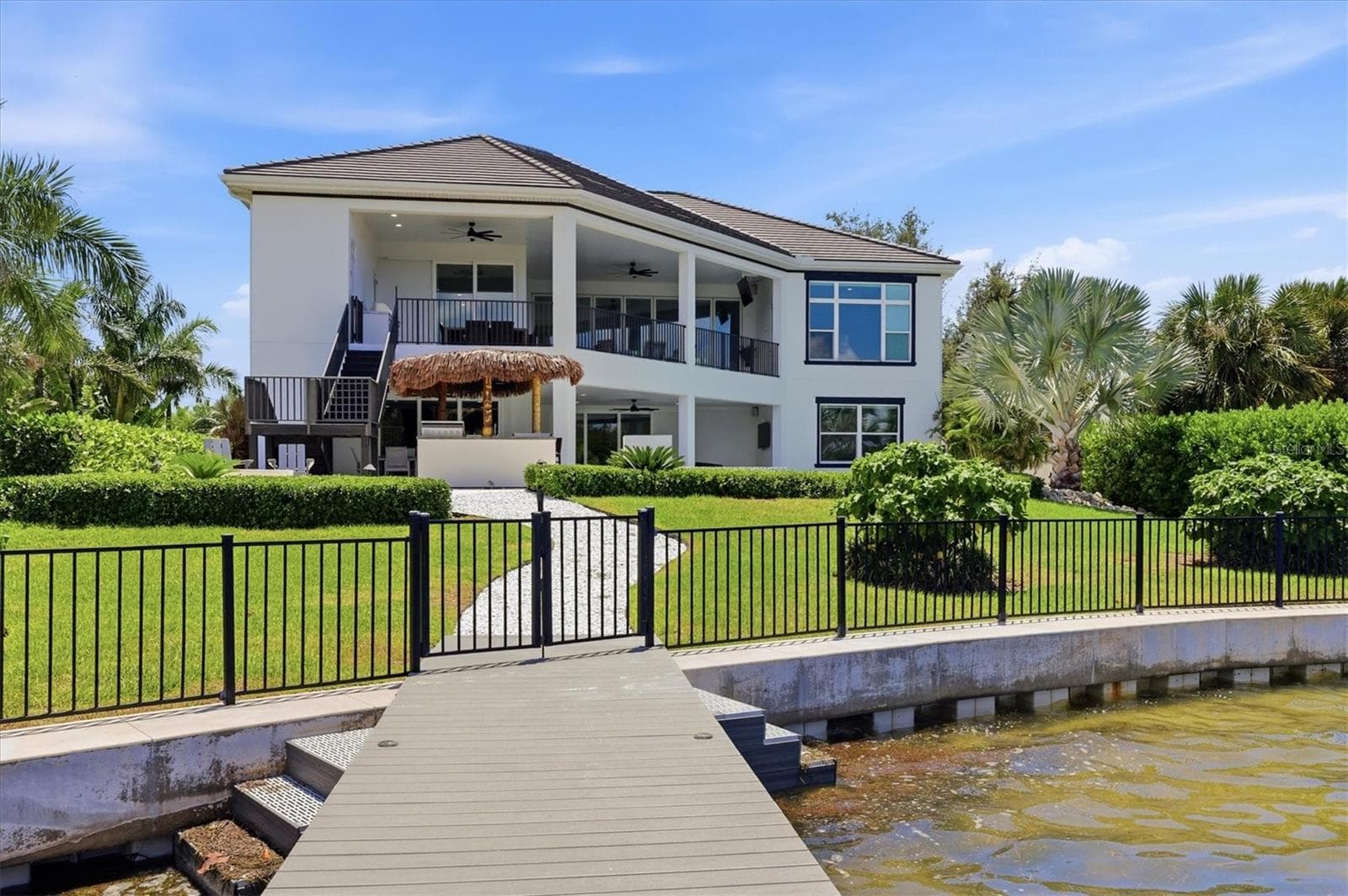 Back Elevation - 387 S SHORE DR, SARASOTA