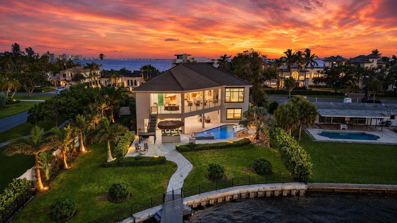 Back Elevation - 387 S SHORE DR, SARASOTA