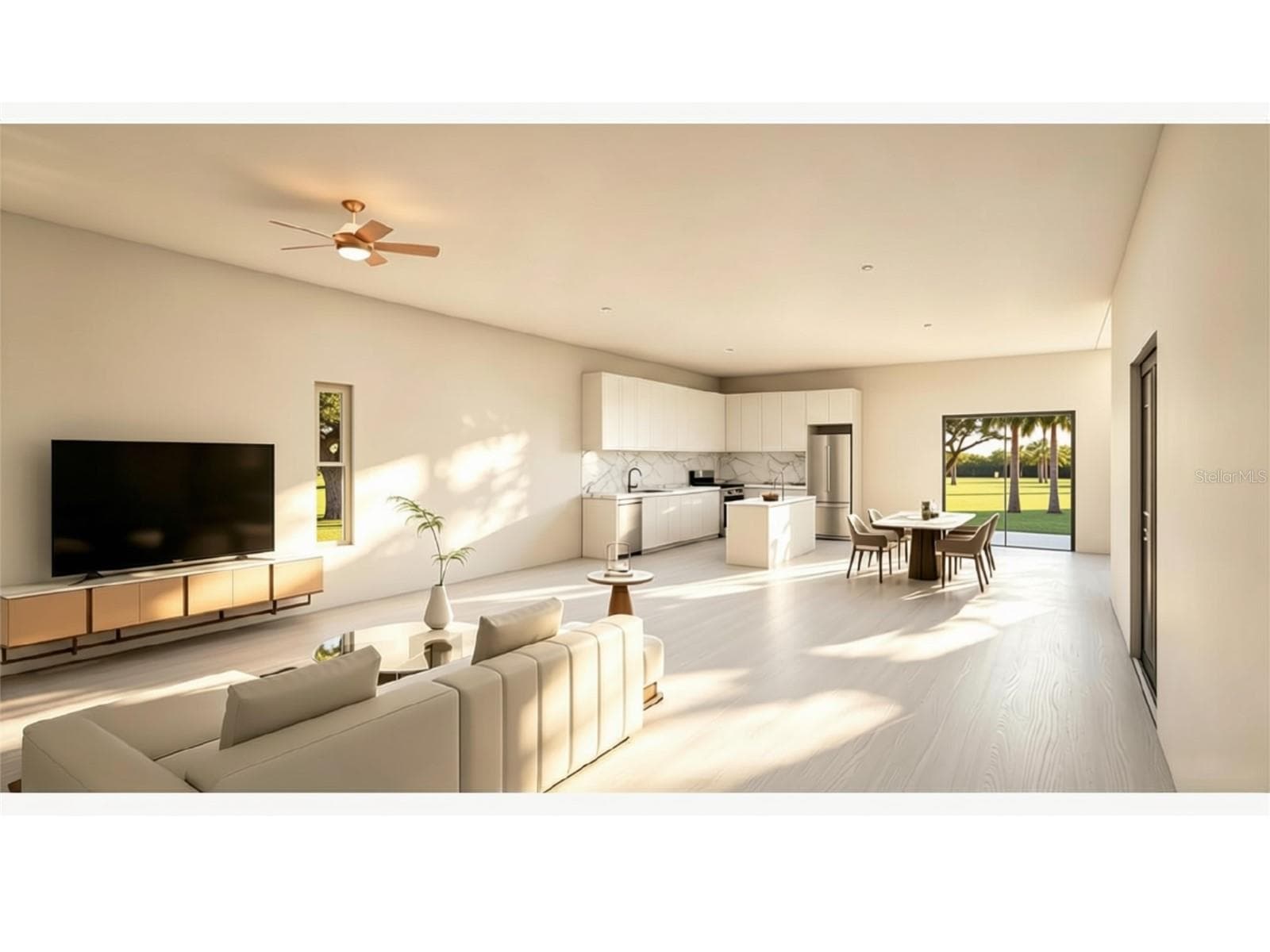 Open floorpan, living room, dining room and kitchen - 2377 CROCKETT ST, PORT CHARLOTTE