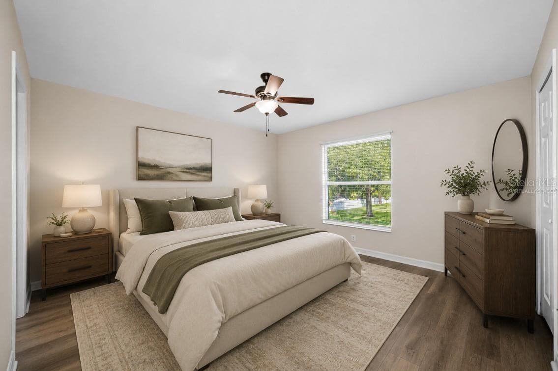 Virtually Staged Primary Bedroom - 8013 SUTTON TERRACE LN, TAMPA