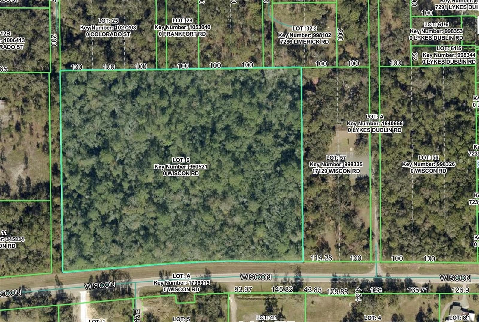 GIS Map - 10.30 Acres WISCON RD, BROOKSVILLE