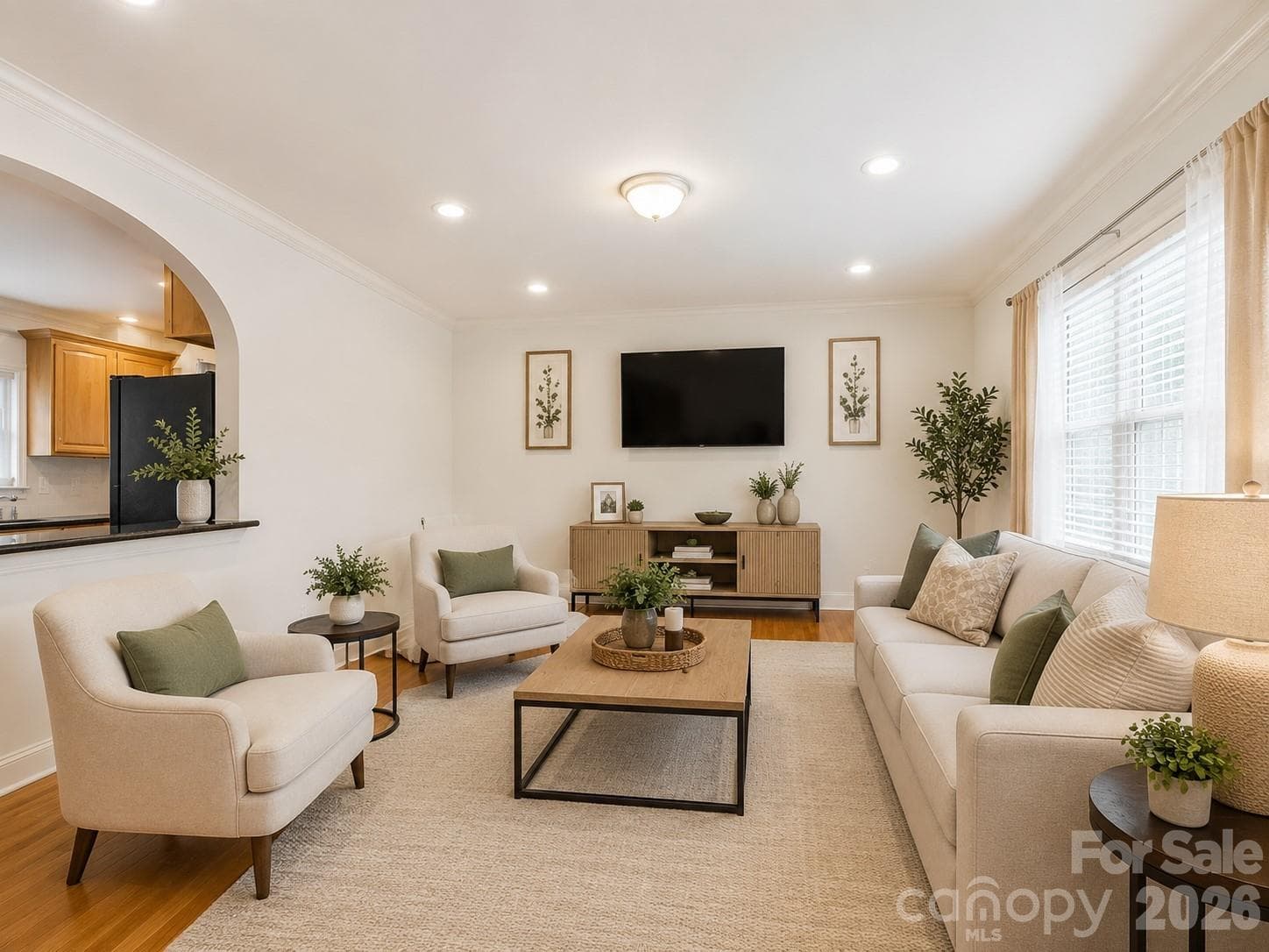 Virtually Staged - Main House Living Room - Charlotte