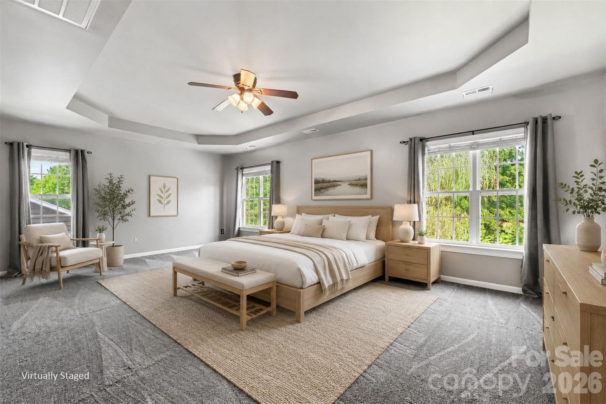 Primary Bedroom - Staged - 10139 Alvarado Way, Charlotte