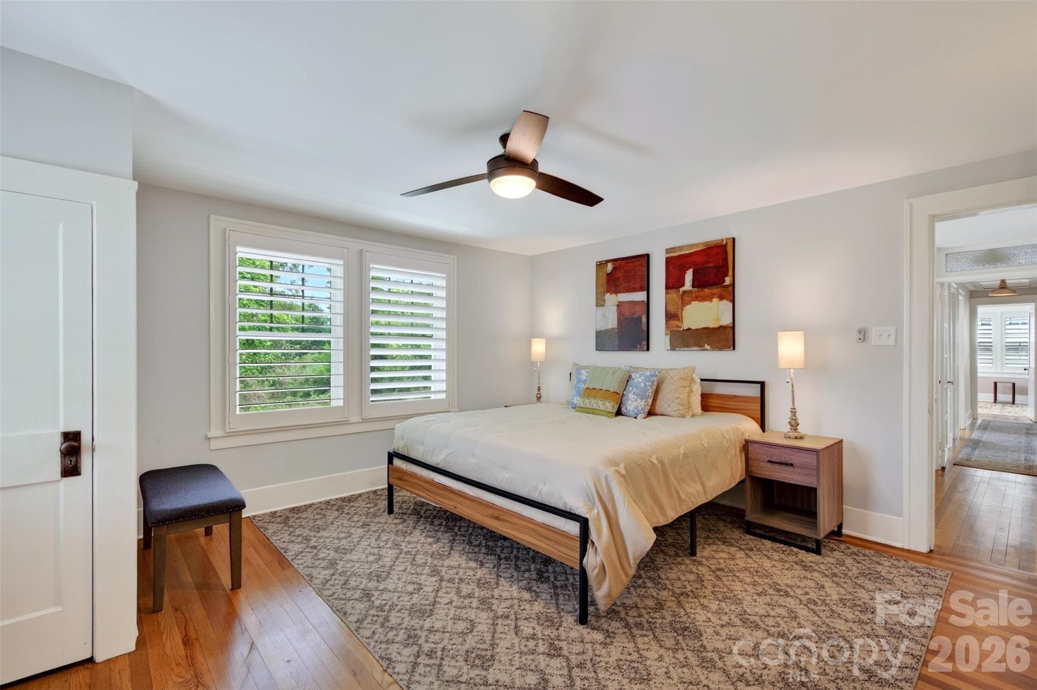 Upper level primary bedroom - 55 Edgemont Road, Asheville