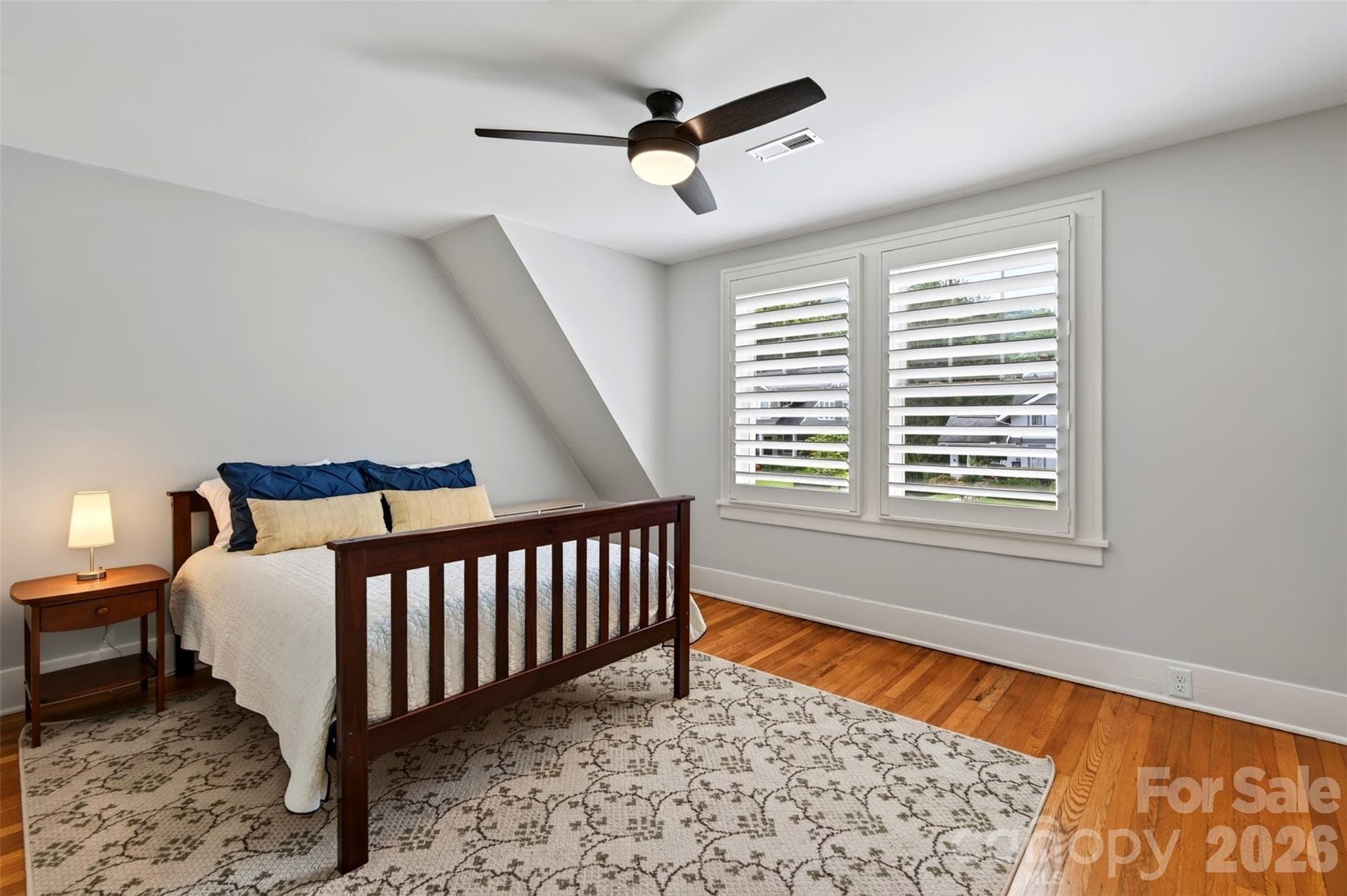 Upper level bedroom facing front of house - 55 Edgemont Road, Asheville