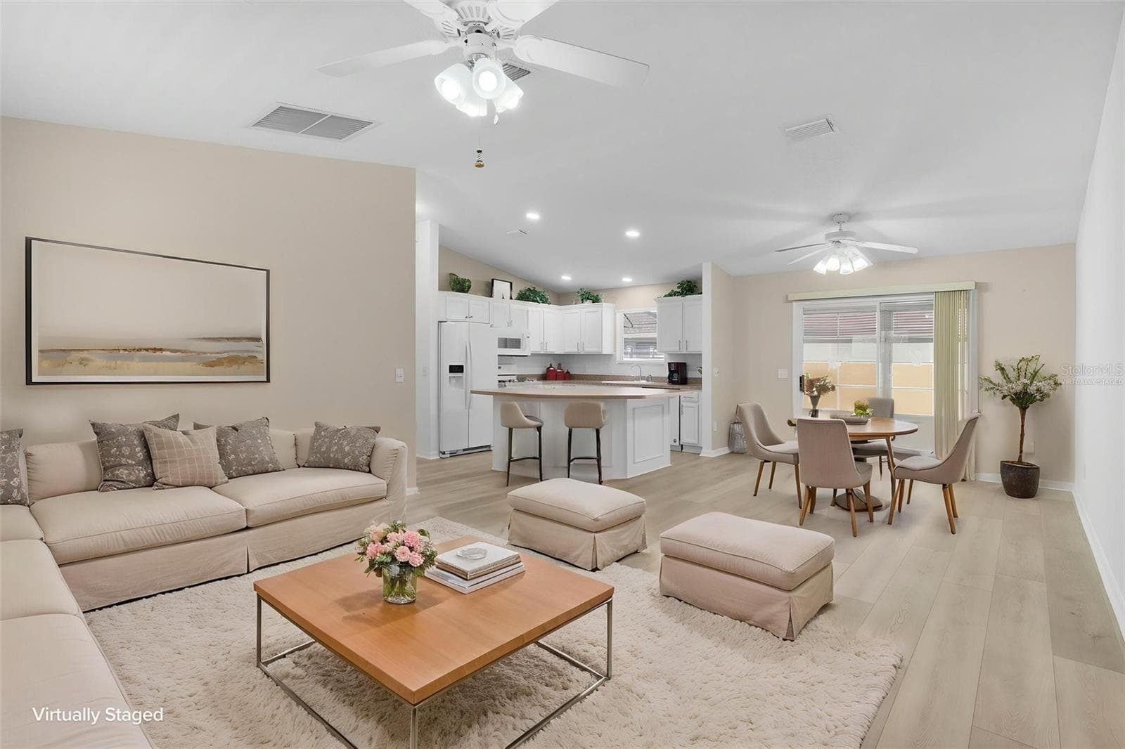 Living Area - Virtually Staged - 17766 SE 91ST POPLAR TER, THE VILLAGES