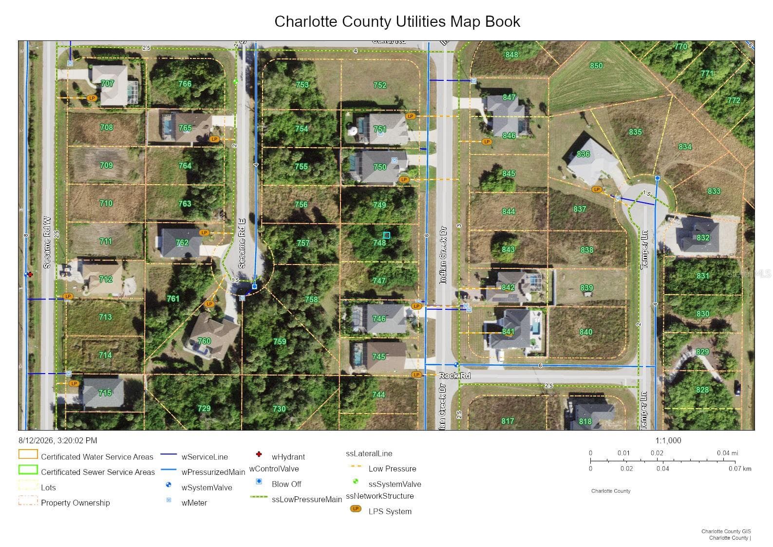 Utility Map - 277 INDIAN CREEK DR, ROTONDA WEST