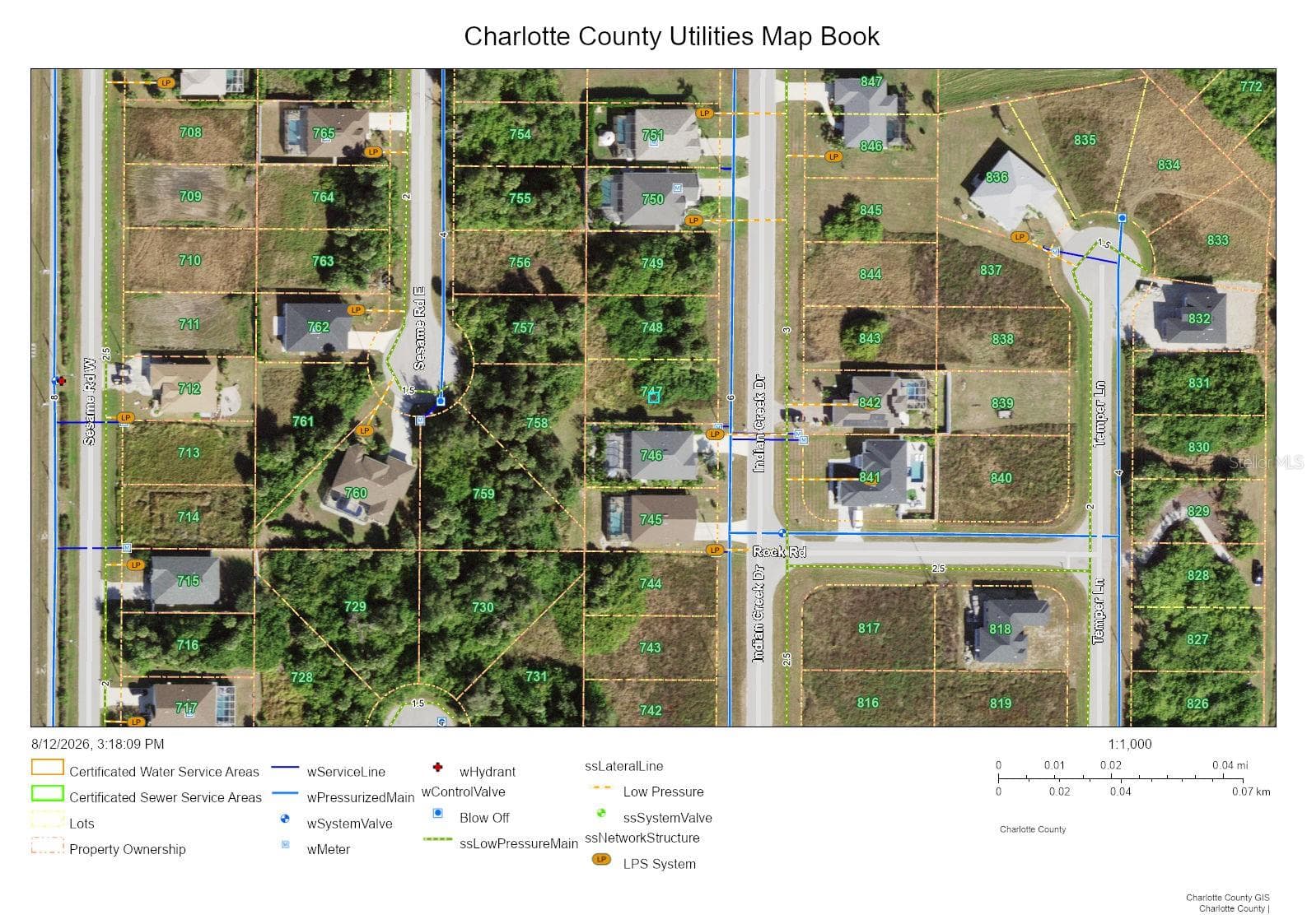 Utility Map - 275 INDIAN CREEK DR, ROTONDA WEST