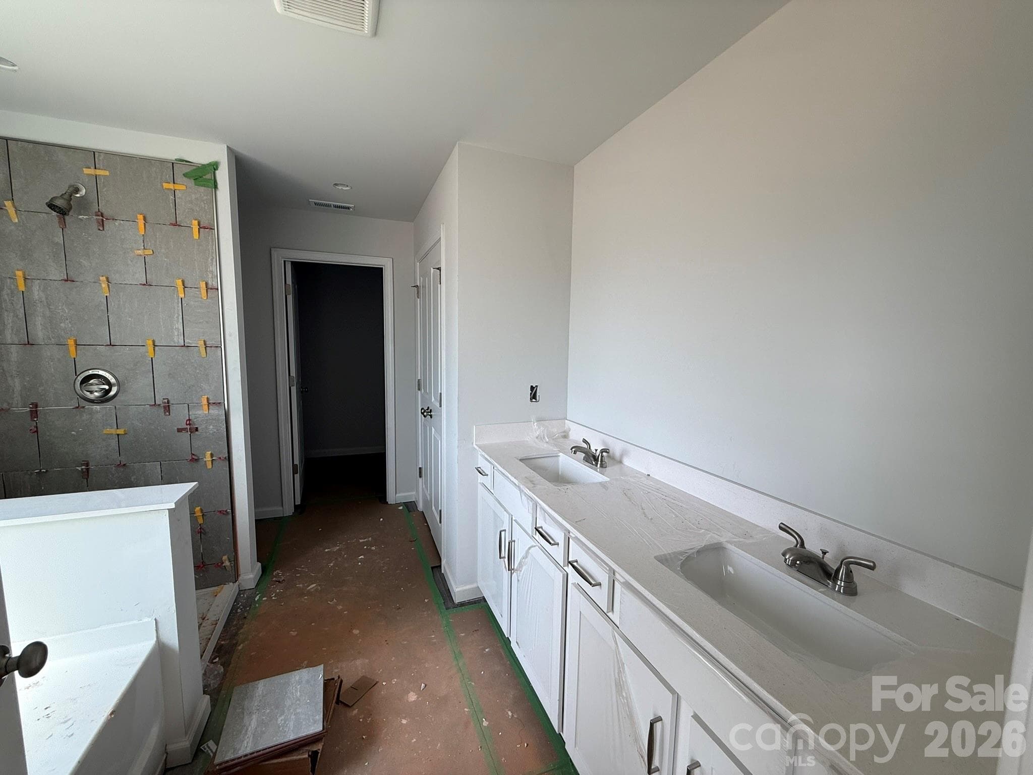 Primary Bath with Garden tub and tile shower - 4017 Juno Drive, Charlotte