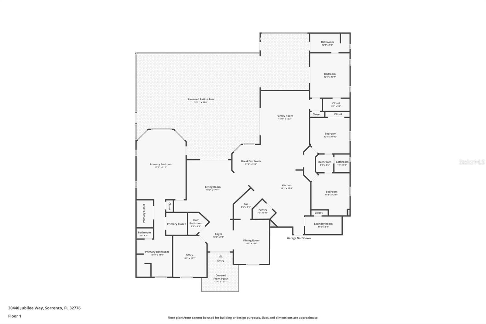 Floor plan provided for reference. Dimensions are approximate. - 30440 JUBILEE WAY, SORRENTO