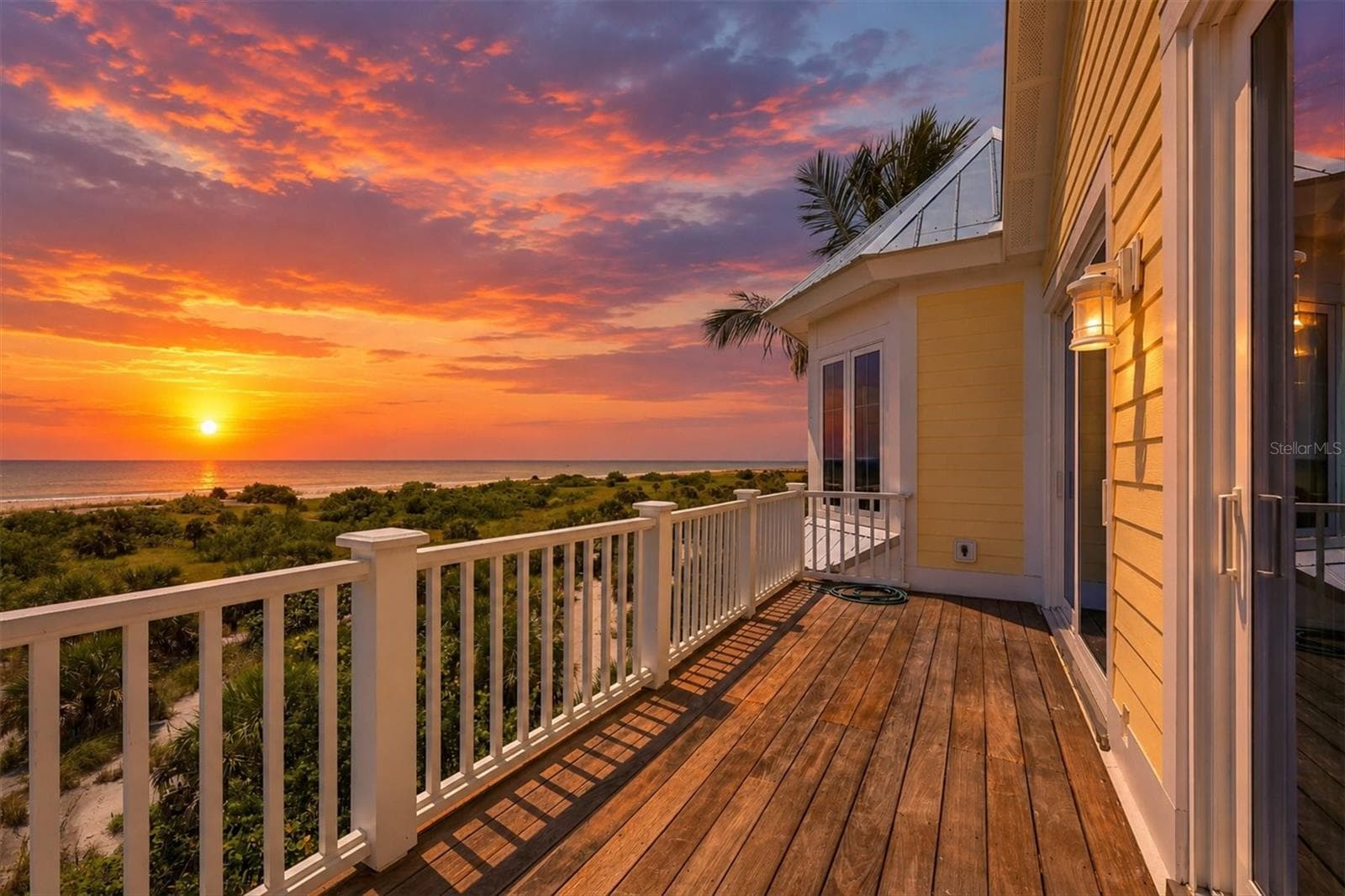 Upper balcony with sunset views - 7394 PALM ISLAND DR, PLACIDA