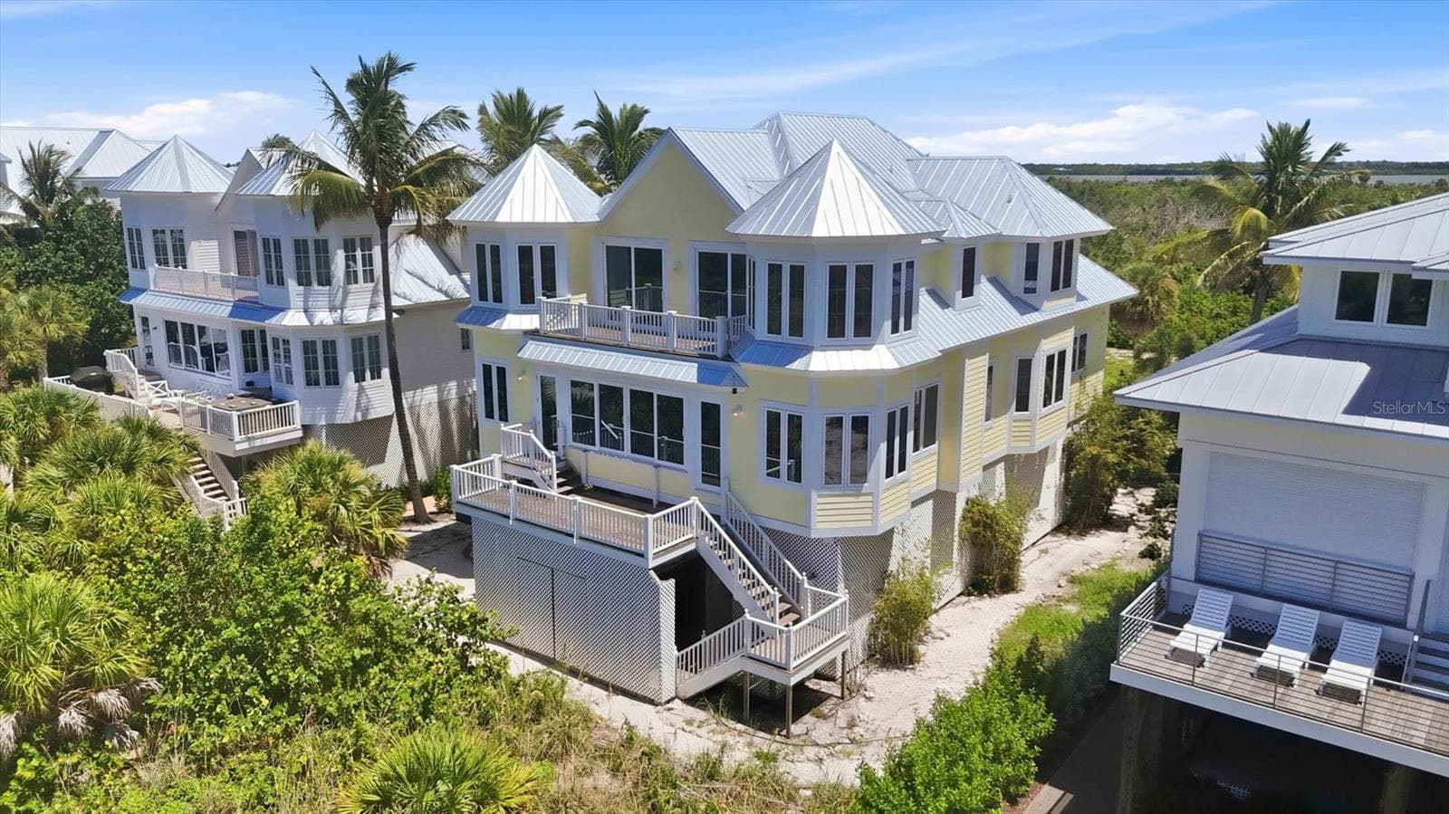 Rear elevation with beach access - 7394 PALM ISLAND DR, PLACIDA