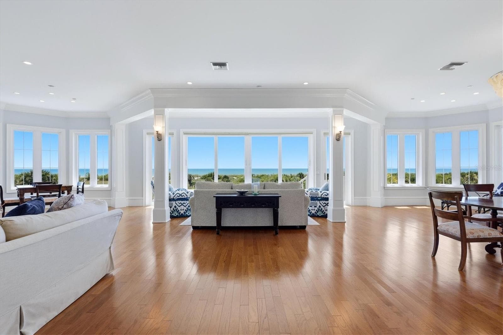 Main living area with sweeping Gulf views - 7394 PALM ISLAND DR, PLACIDA