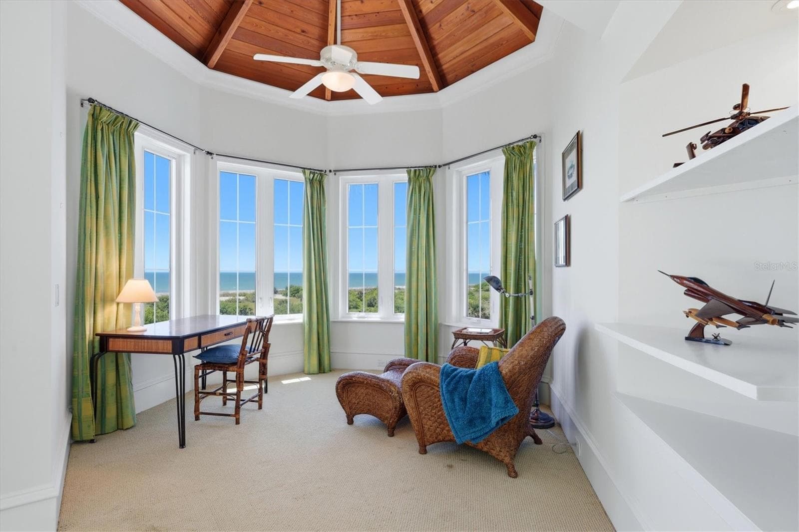 Lovely turret sitting area with panoramic Gulf views - 7394 PALM ISLAND DR, PLACIDA